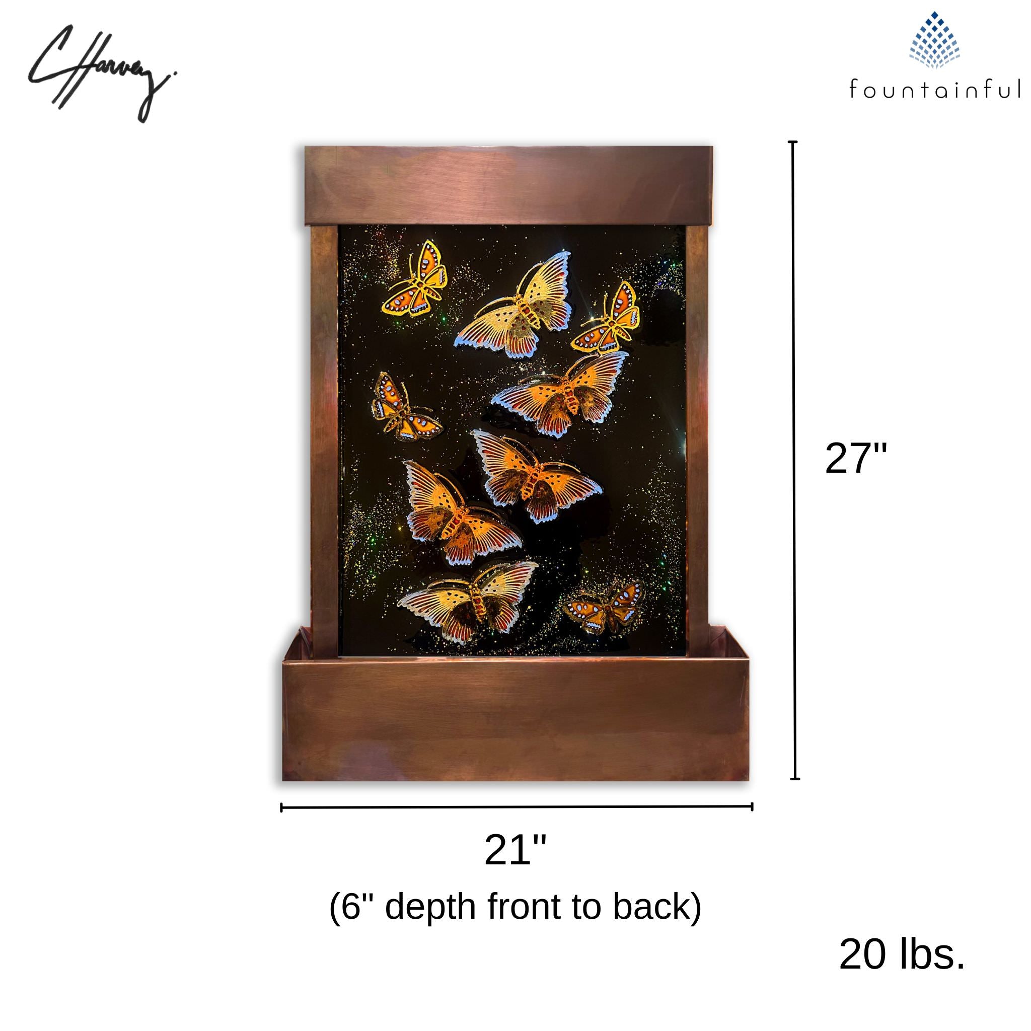 Papillion Butterfly Tabletop Artwork Fountain - CHG