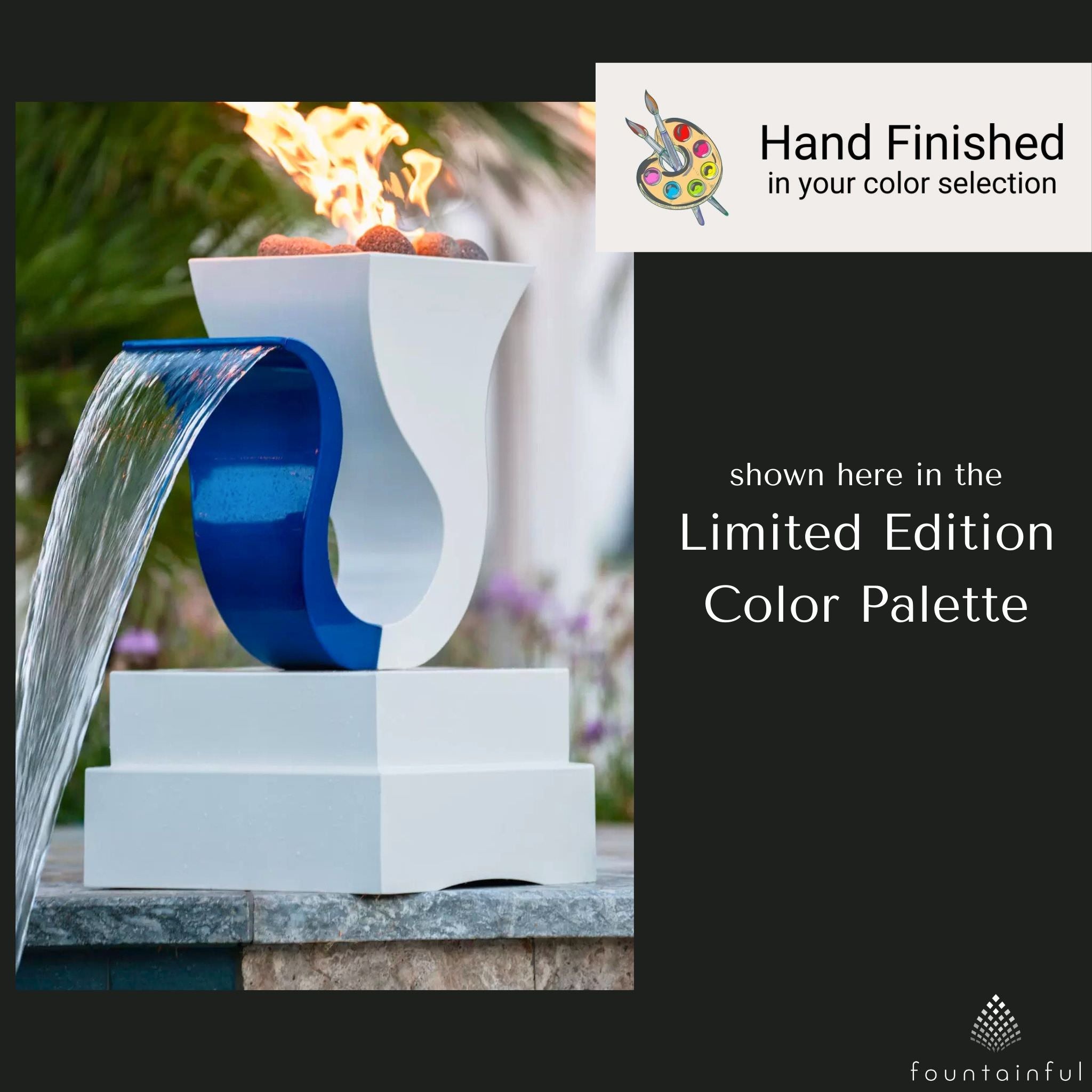 Designer Series #14 Steel Fire & Water Feature - Outdoor Plus