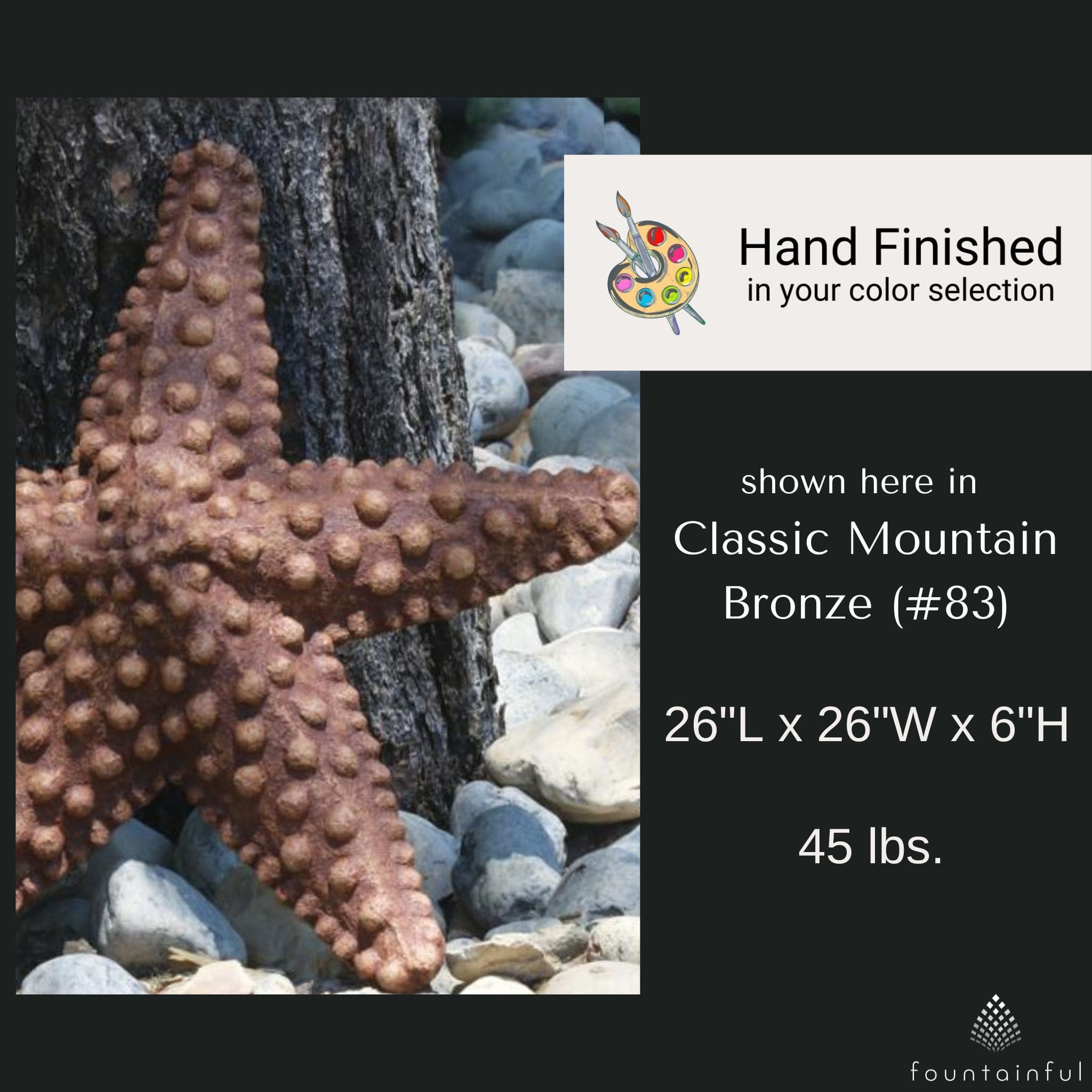 Star of the Sea Concrete Star Fish Statue - Massarellis #4089