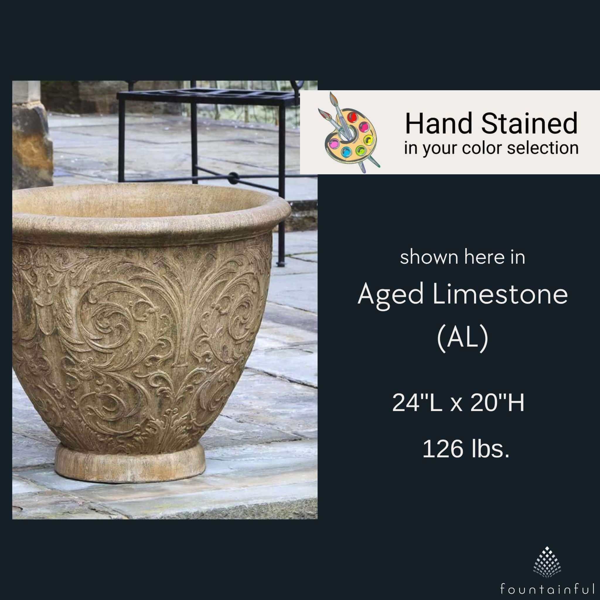 Arabesque Medium Concrete Planter - Campania #P517