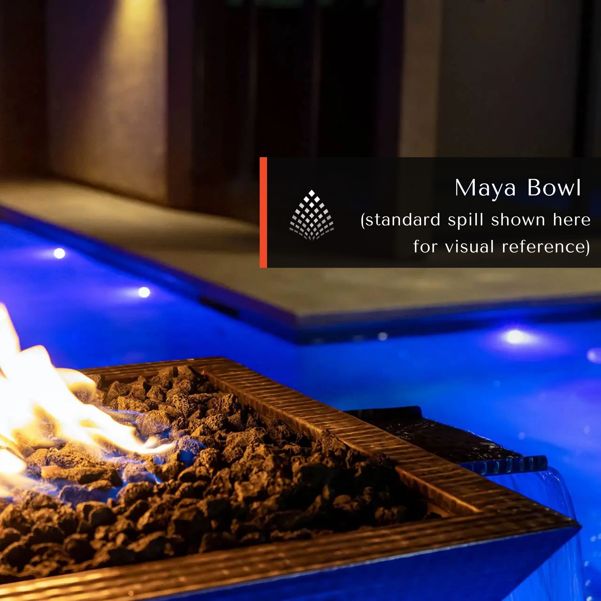 Maya Wide Gravity Spill Copper Fire & Water Bowl - The Outdoor Plus