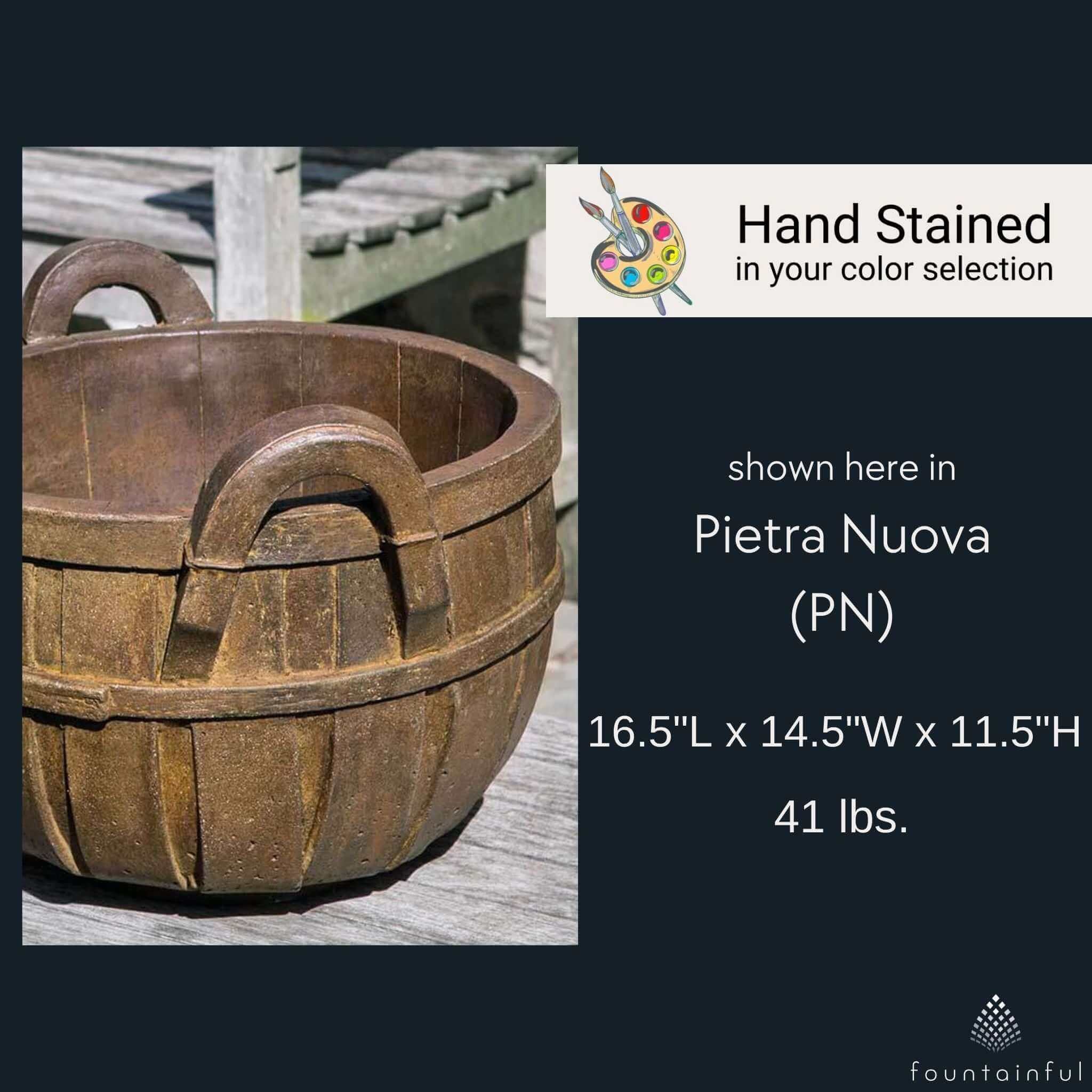 Apple Basket Concrete Planter - Campania #P717