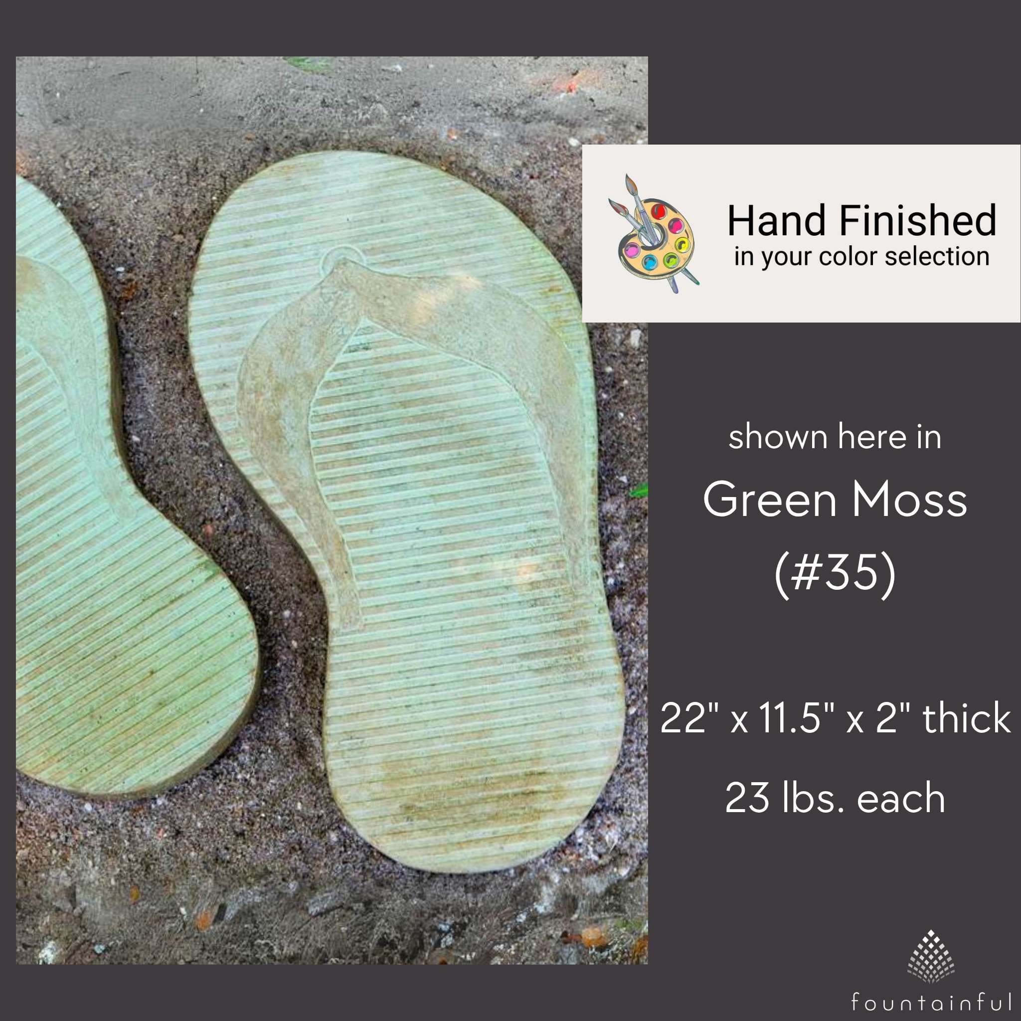 Flip Flop Concrete Stepping Stones - Massarellis #1903 and #1904