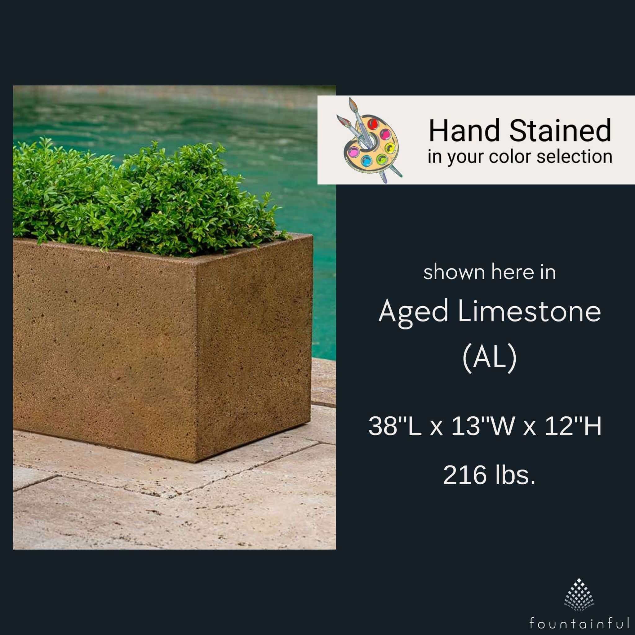 Textured Trough Concrete Planter - Campania #P908