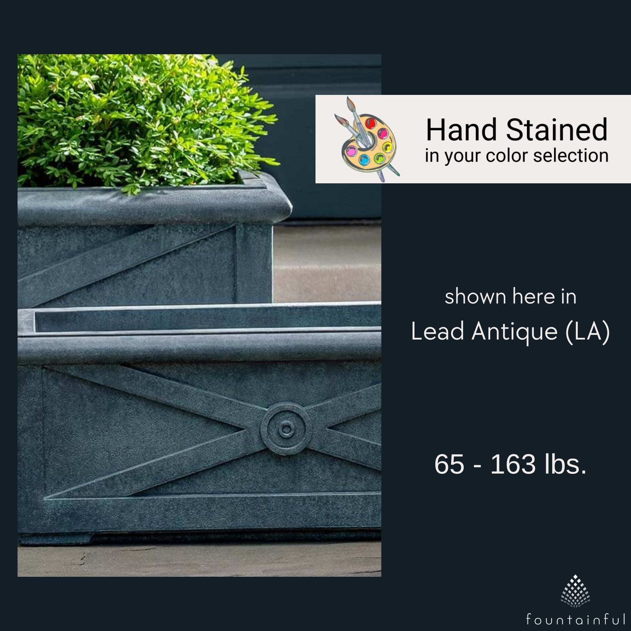 Directoire Concrete Window Box Planters - Campania
