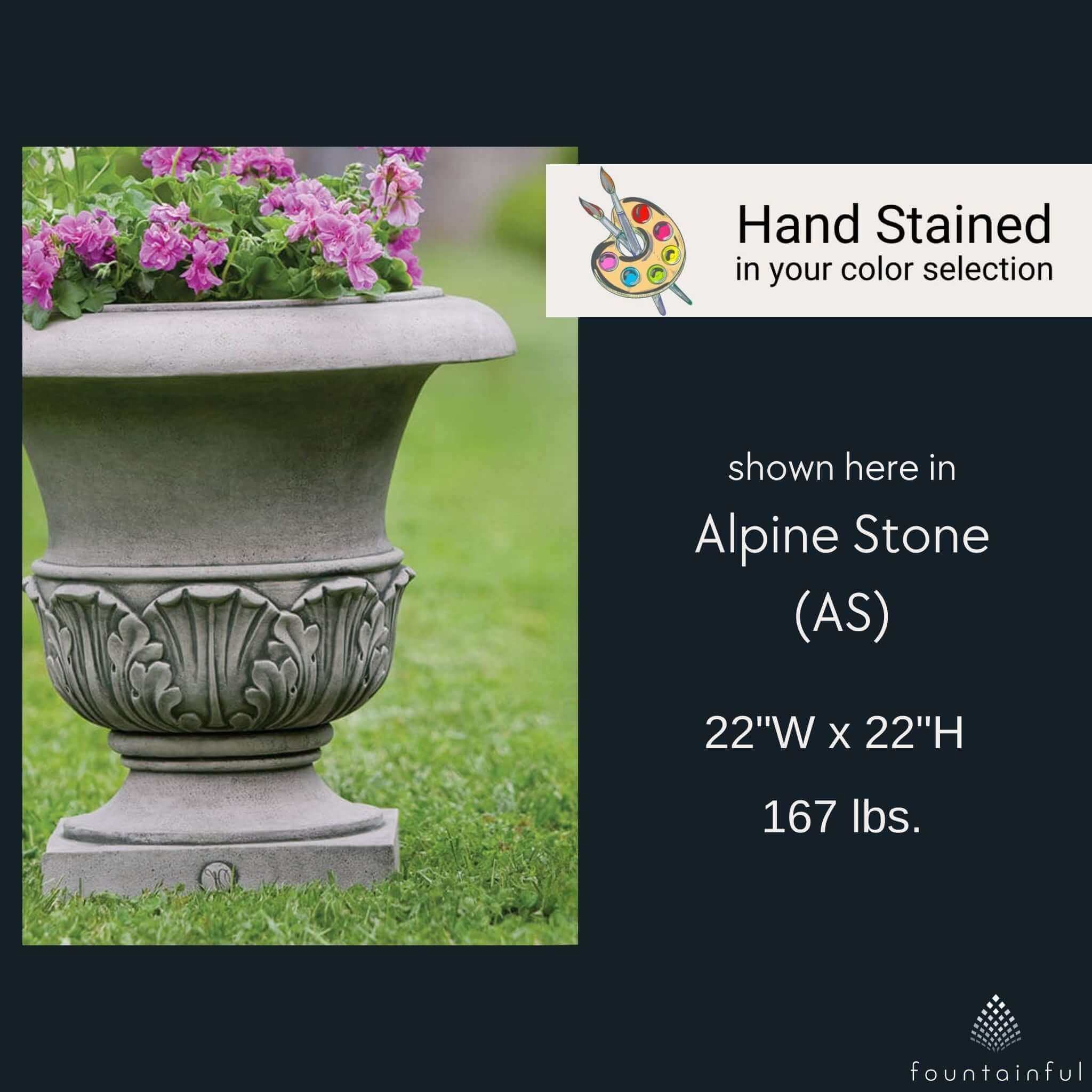 Williamsburg Acanthus Large Concrete Planter - Campania #P497A