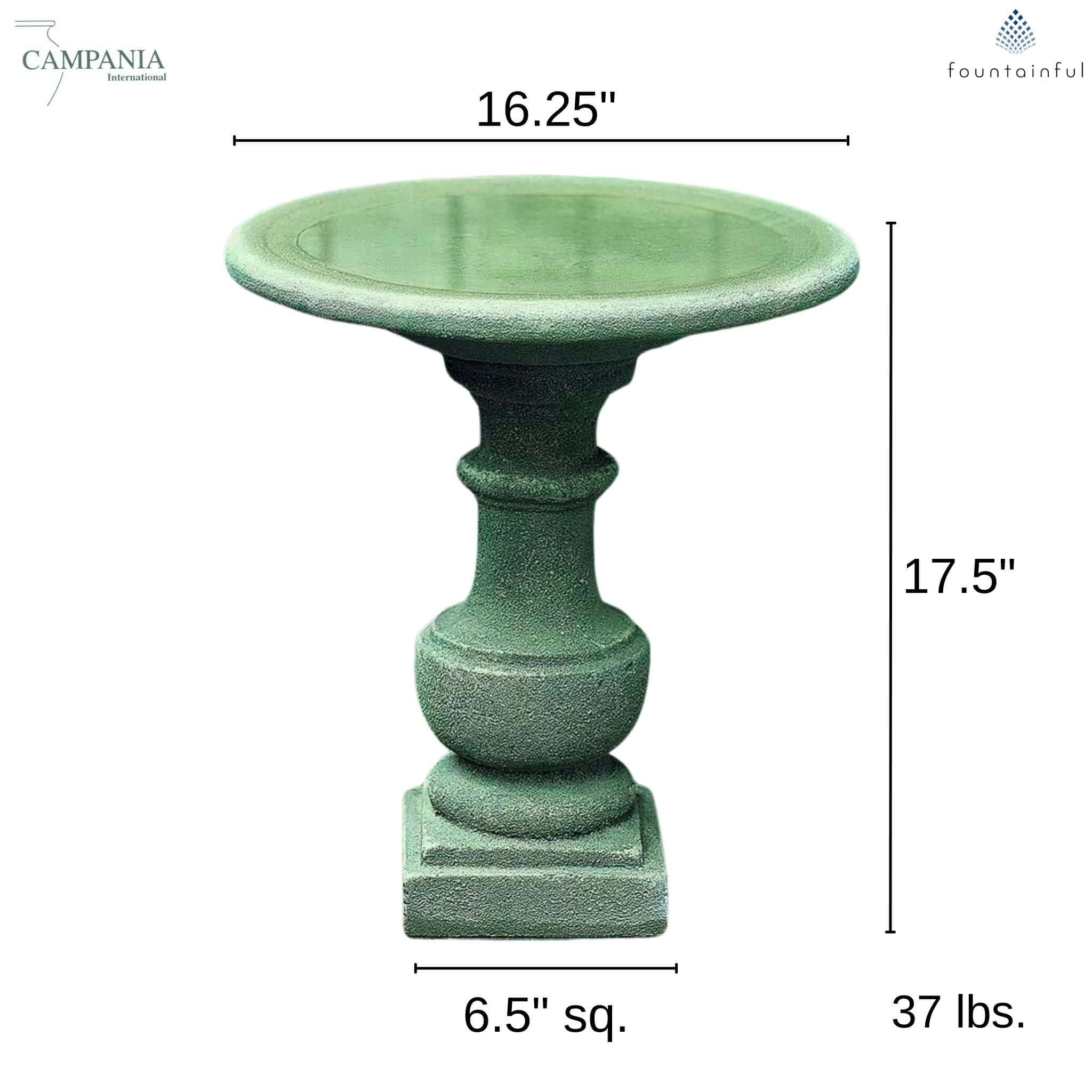 Siena Concrete Bird Bath - Campania #B075
