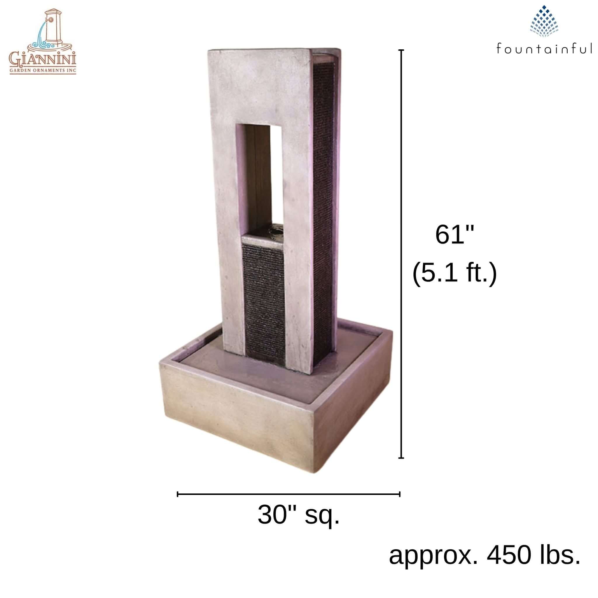 Brentwood Tower Concrete Fountain - Giannini #1774