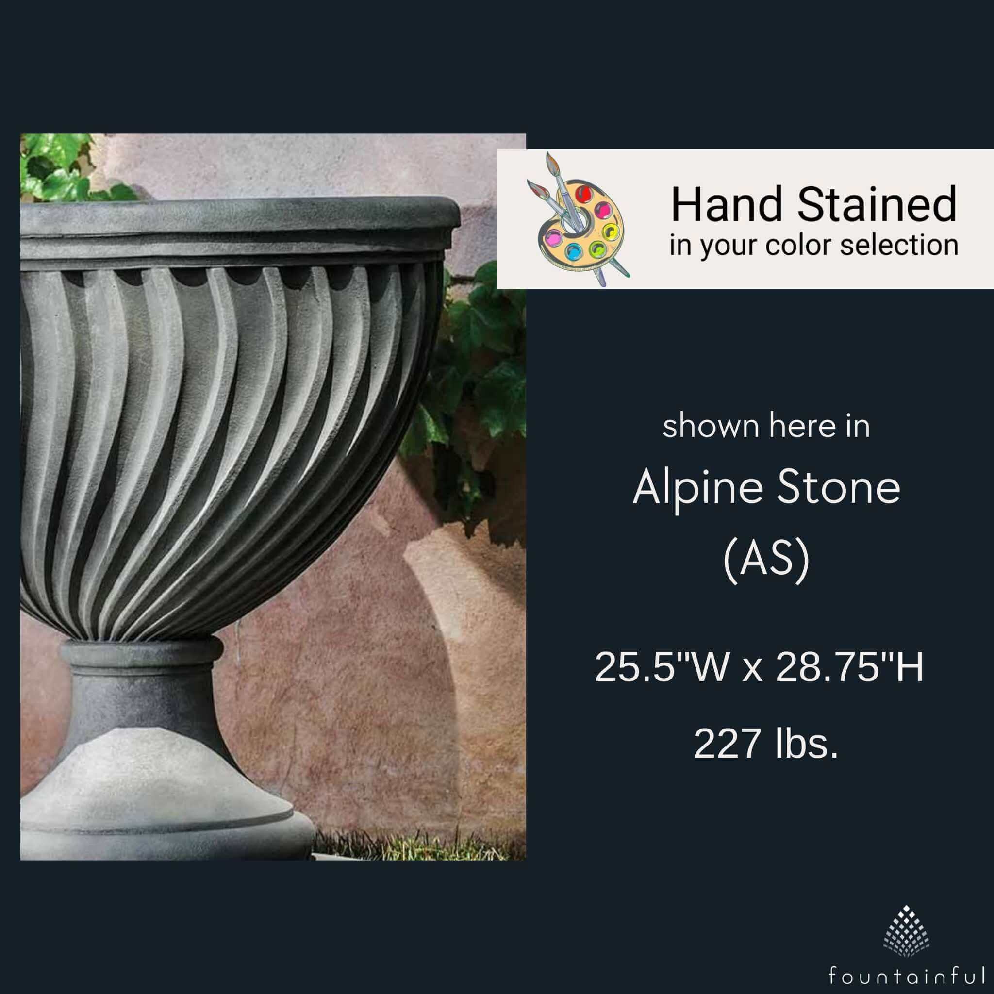 Quadrille Concrete Urn Planter - Campania #P698