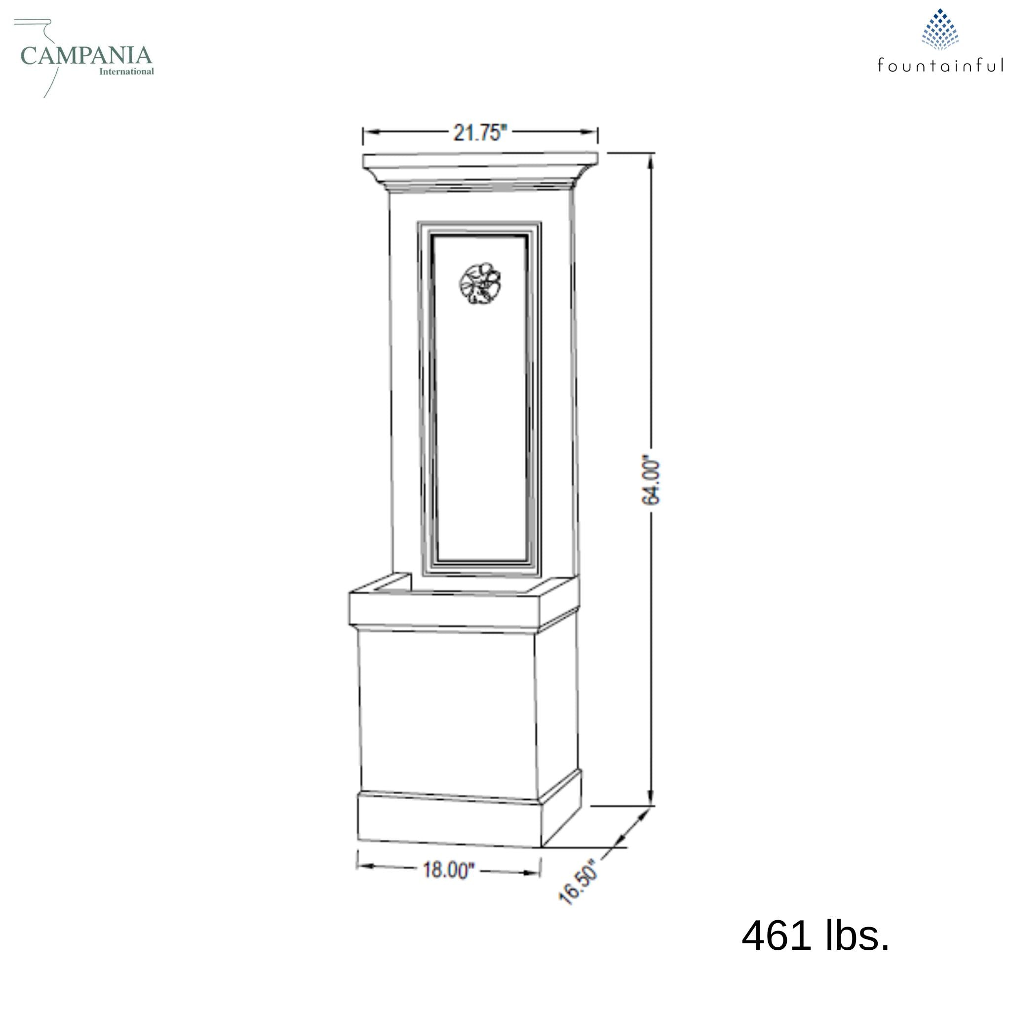 Auberge Concrete Wall Fountain - Campania #FT123