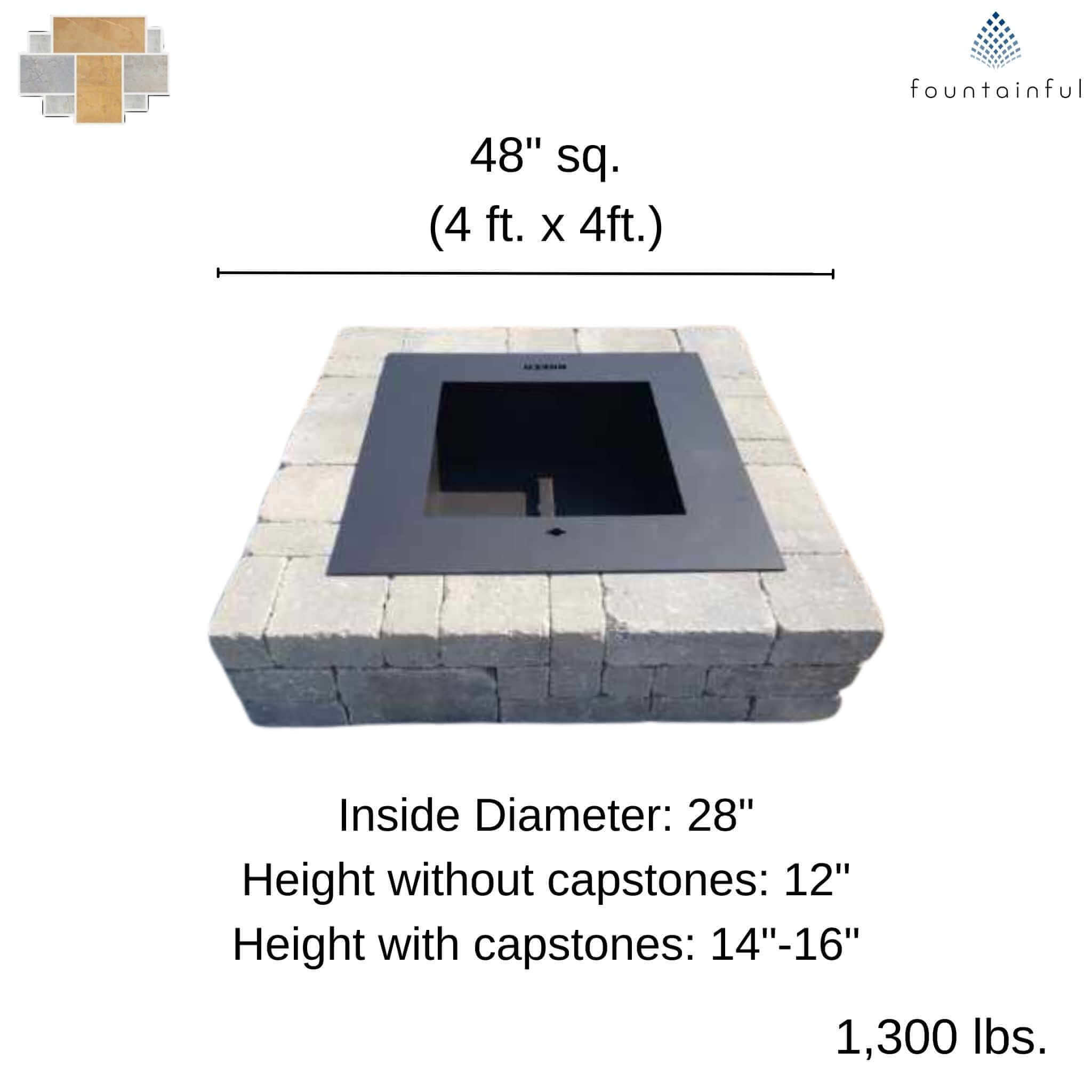 DIY Smokeless Square Fire Pit Kit