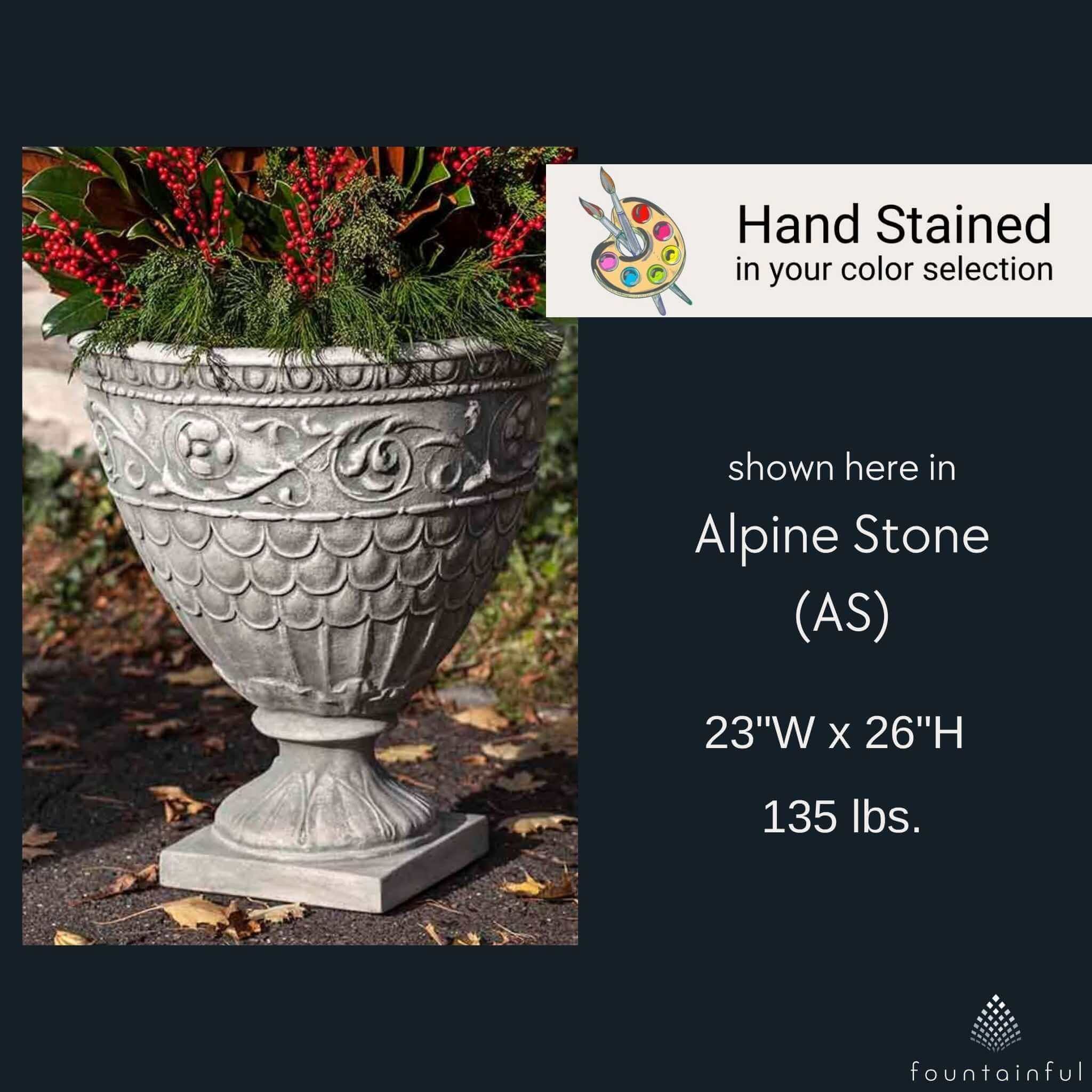 Valadier Concrete Urn Planter - Campania #P729