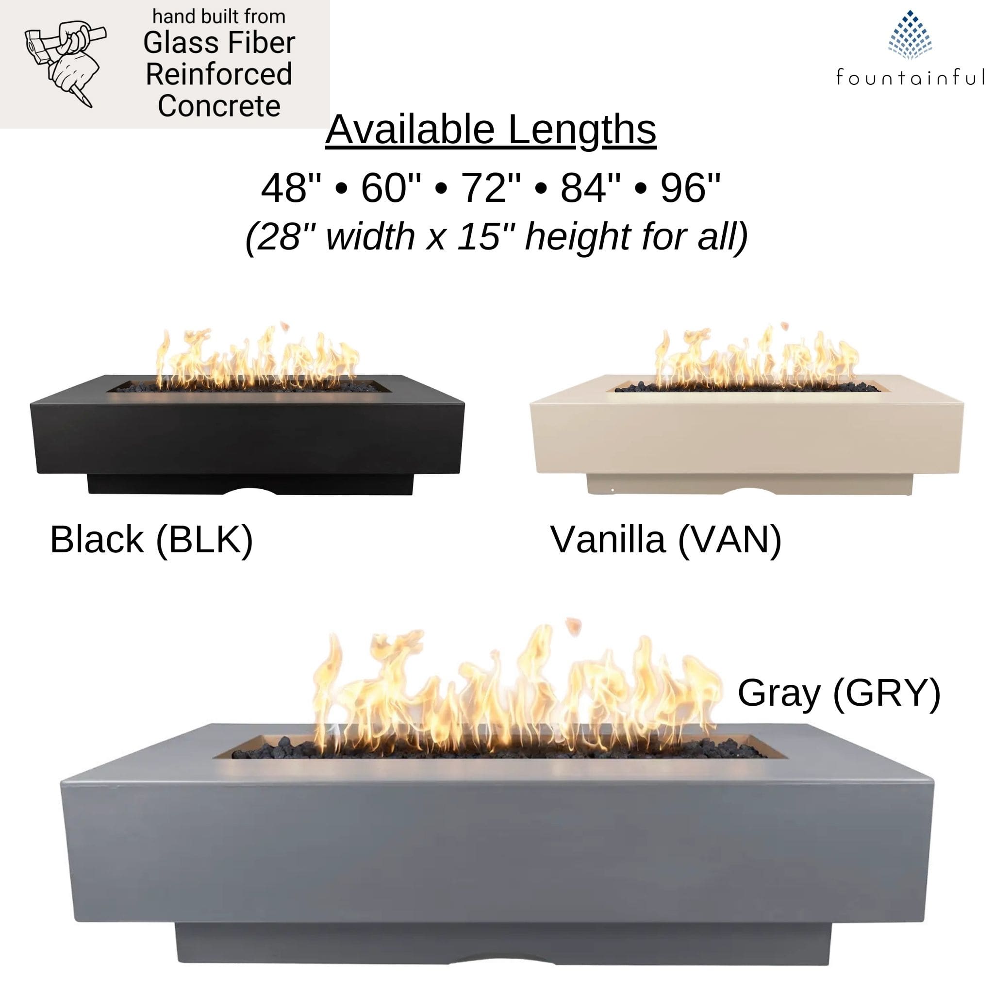 Del Mar Concrete Gas Fire Pit - The Outdoor Plus