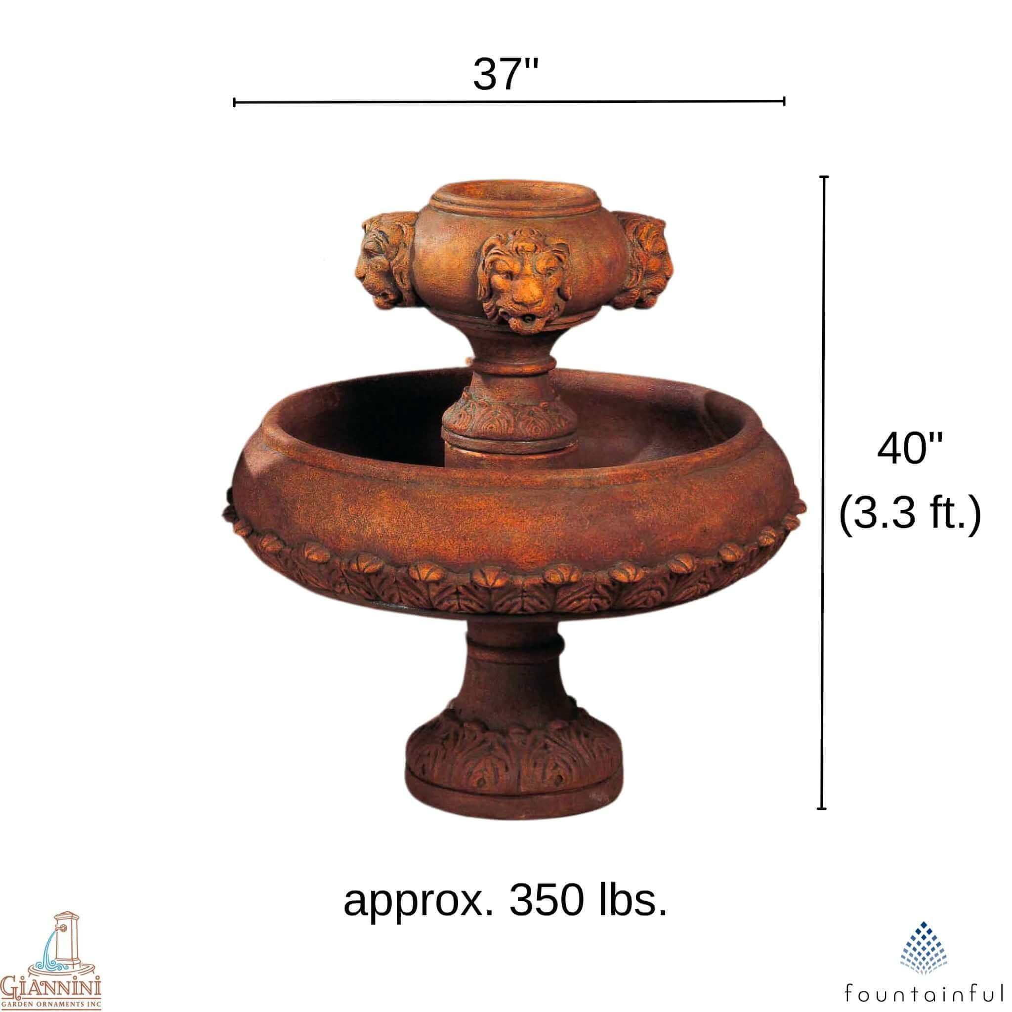 Positano Lion Head Fountain - Giannini #197