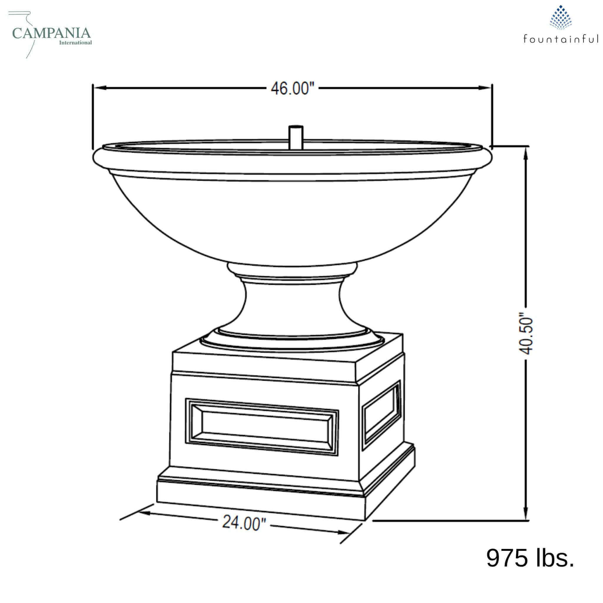 Condotti Concrete Fountain - Campania #FT280