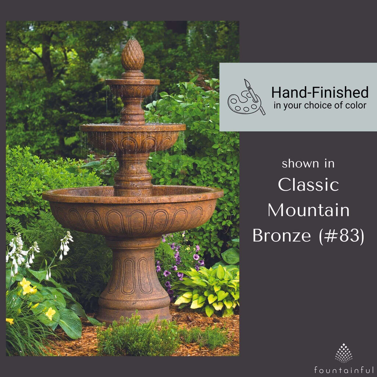 Pavasa 3-Tier Concrete Fountain - Massarellis #3695