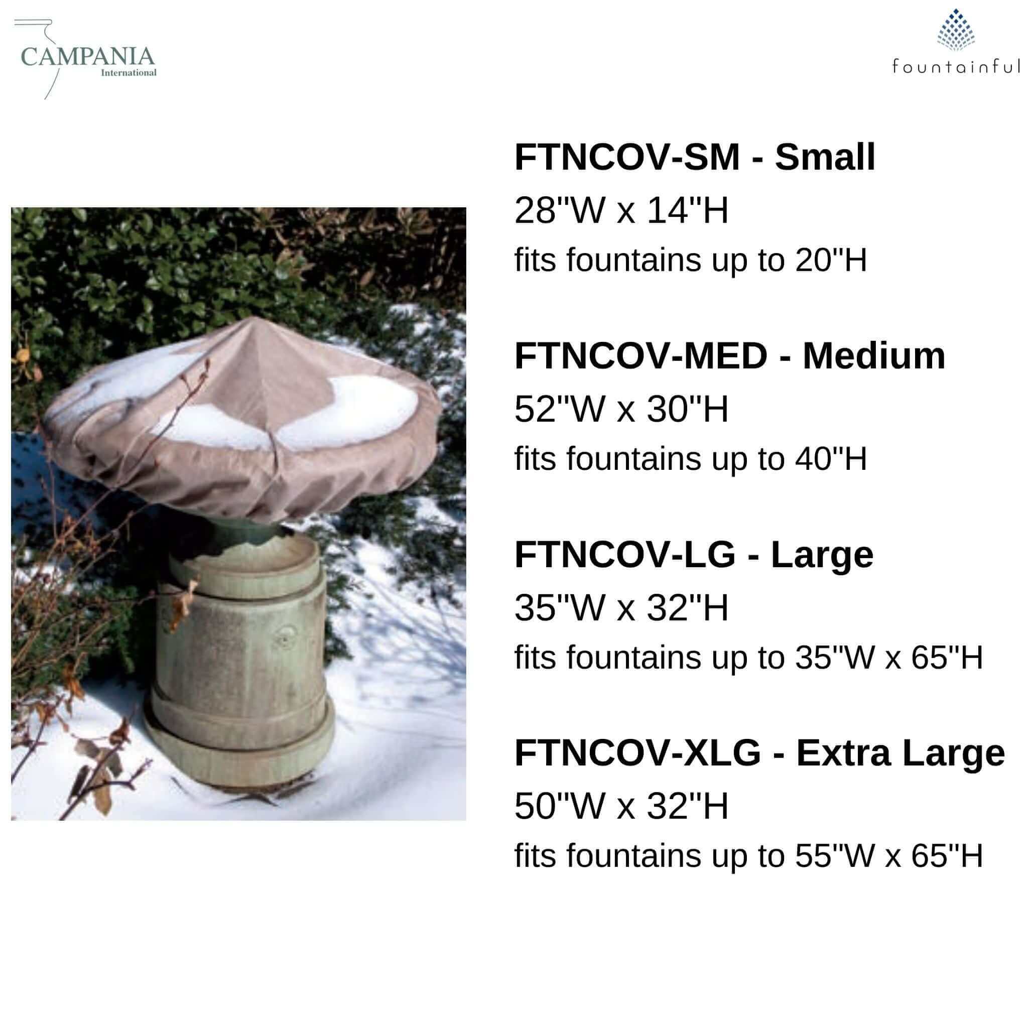 Size Medium Fountain Cover - Campania