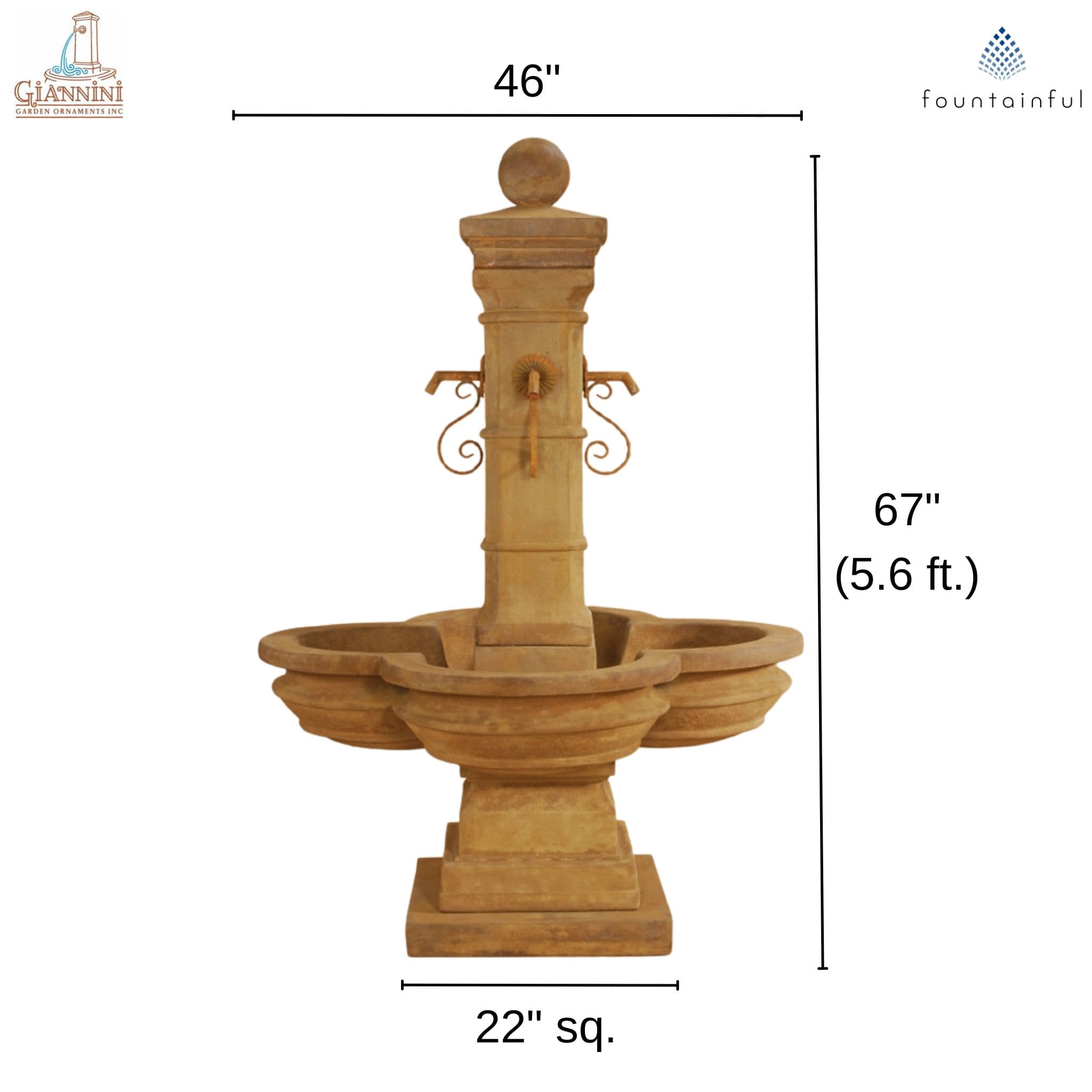 Grand Avignon Courtyard Fountain - Giannini #1595