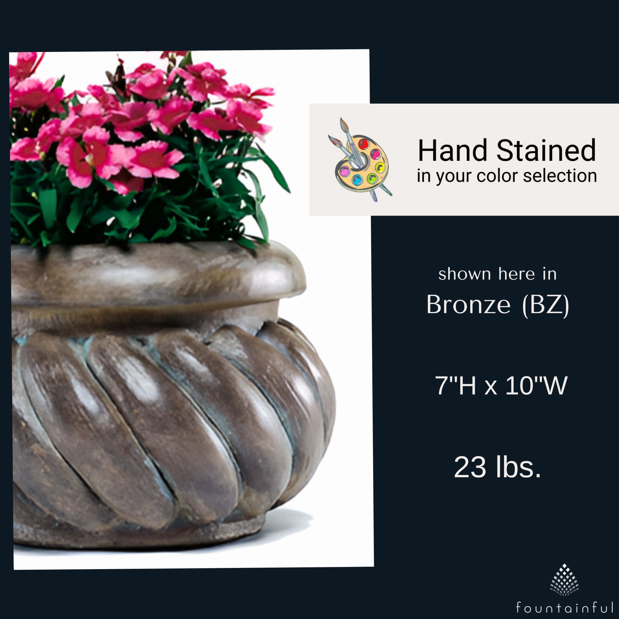 Swirl Pot Concrete Planter - Fiore #669