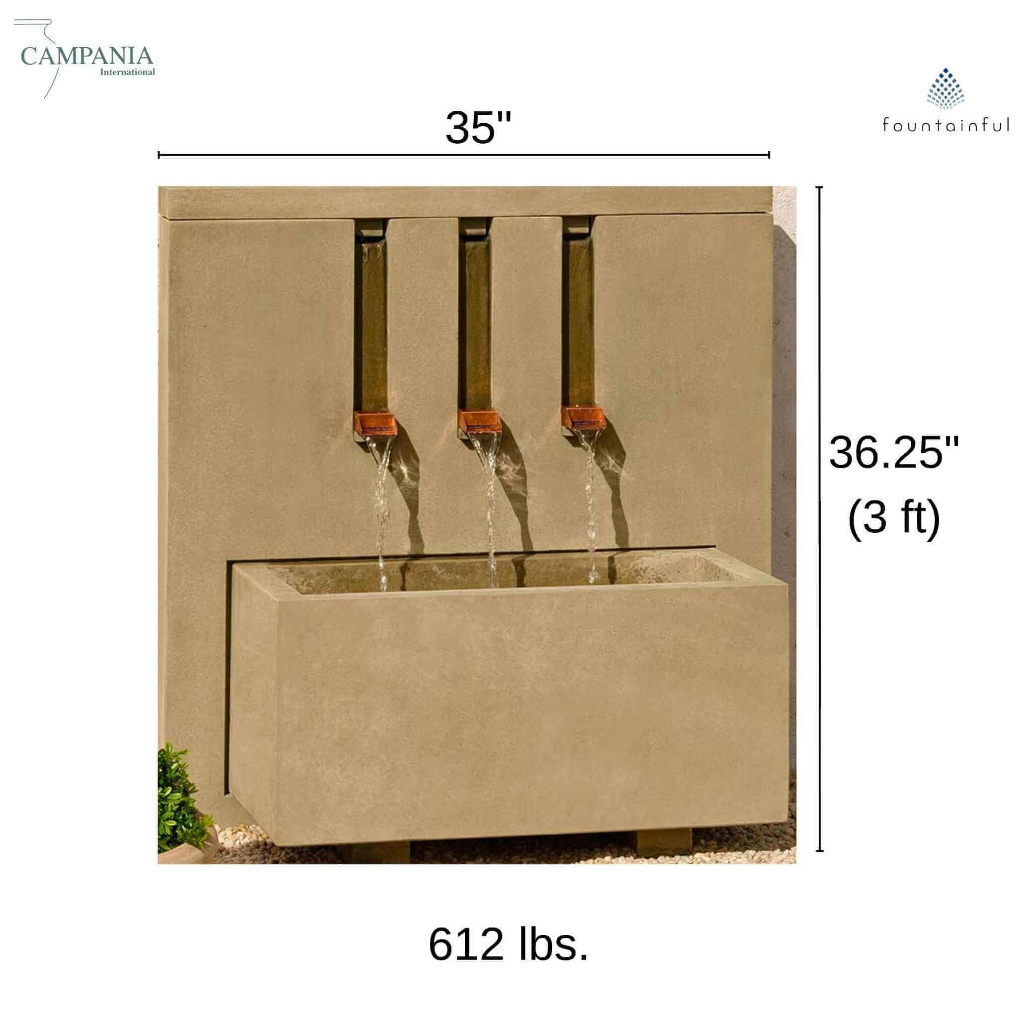 Mondrian Concrete Wall Fountain - Campania #FT379