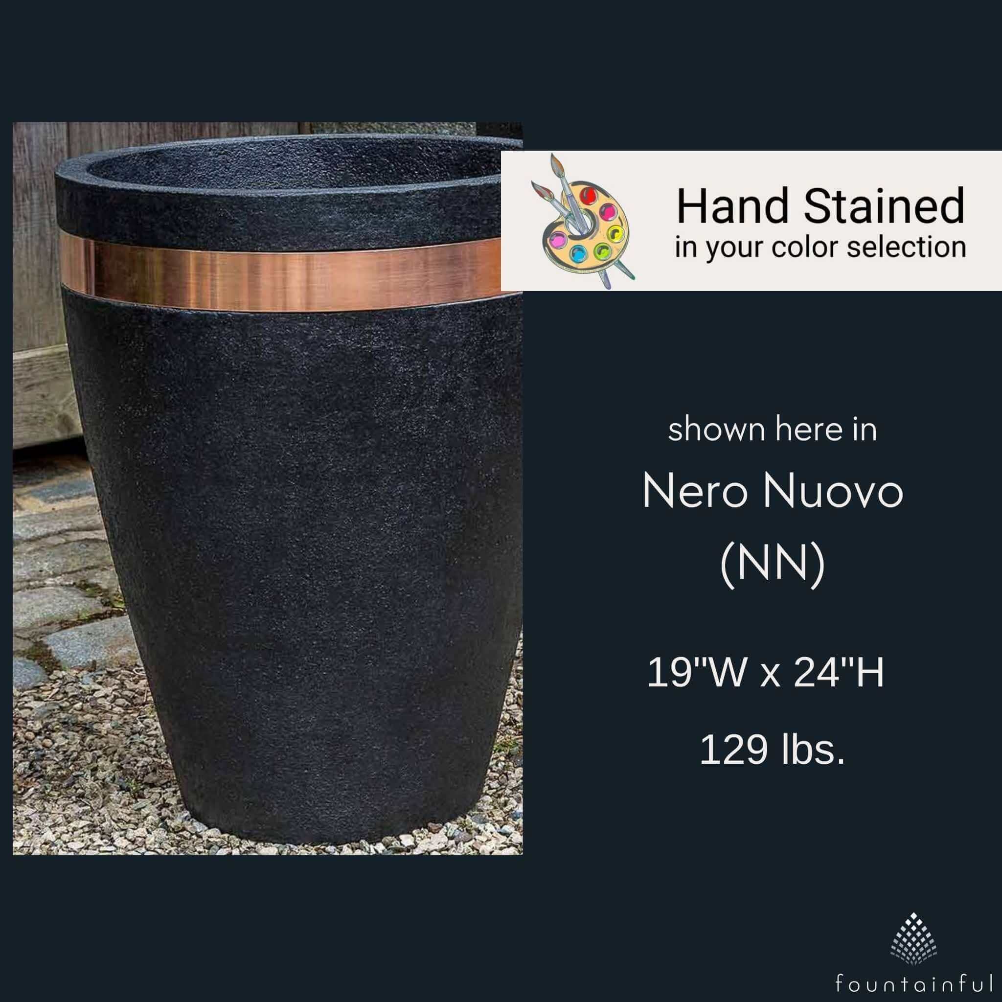 Moderne Tapered Concrete Planter - Campania #P867