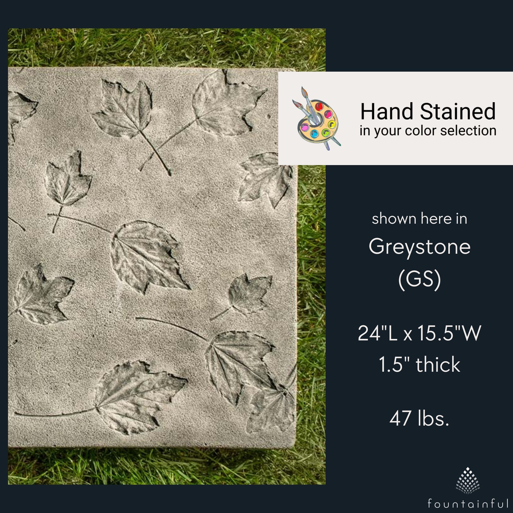 Leaves Rectangular Concrete Stepping Stone - Campania #E134