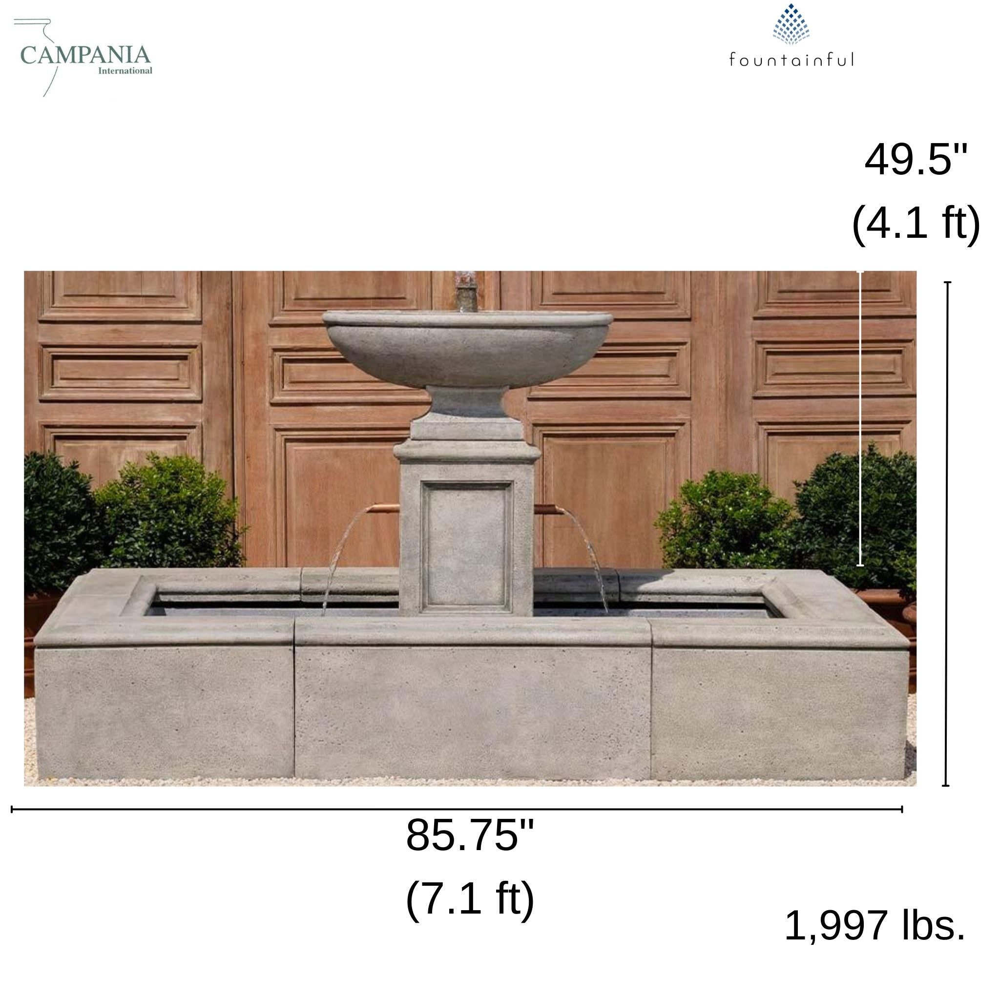 La Riviere Concrete Fountain - Campania #FT416