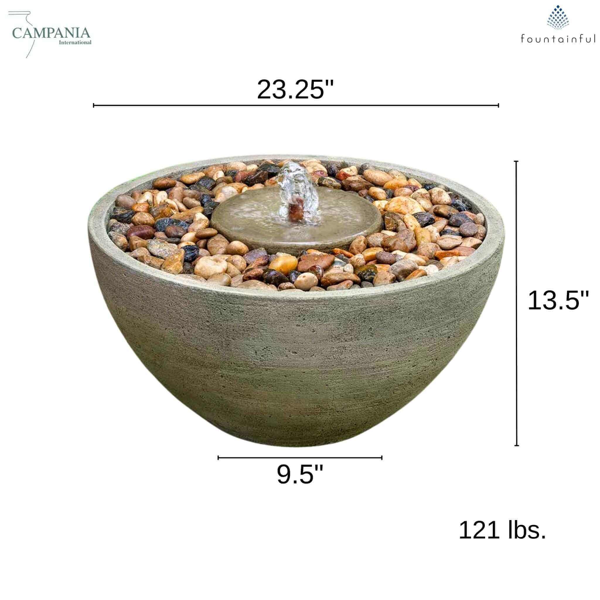 Portola Pebble Concrete Fountain - Campania #FT359