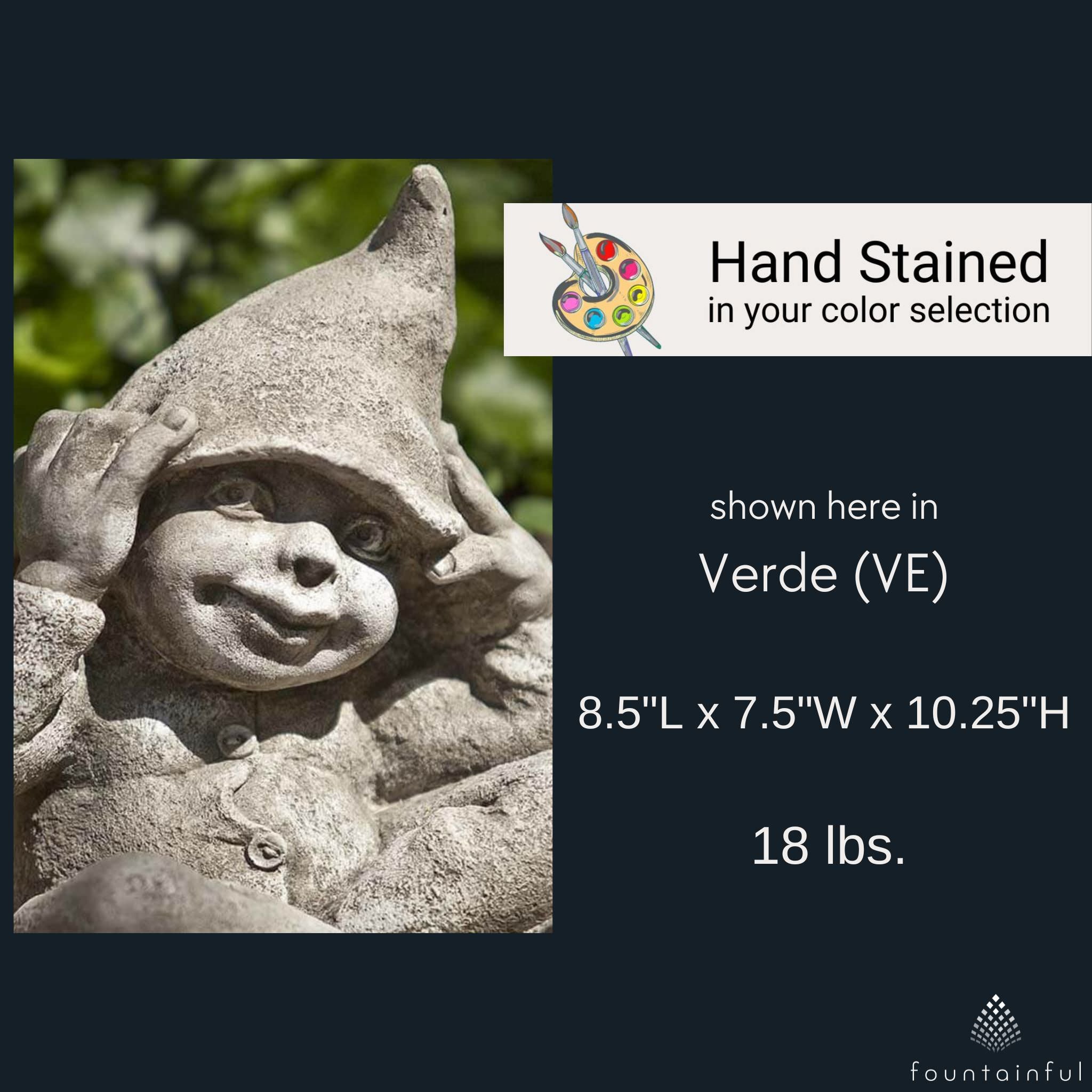 George The Garden Elf Concrete Statue - Campania #S371