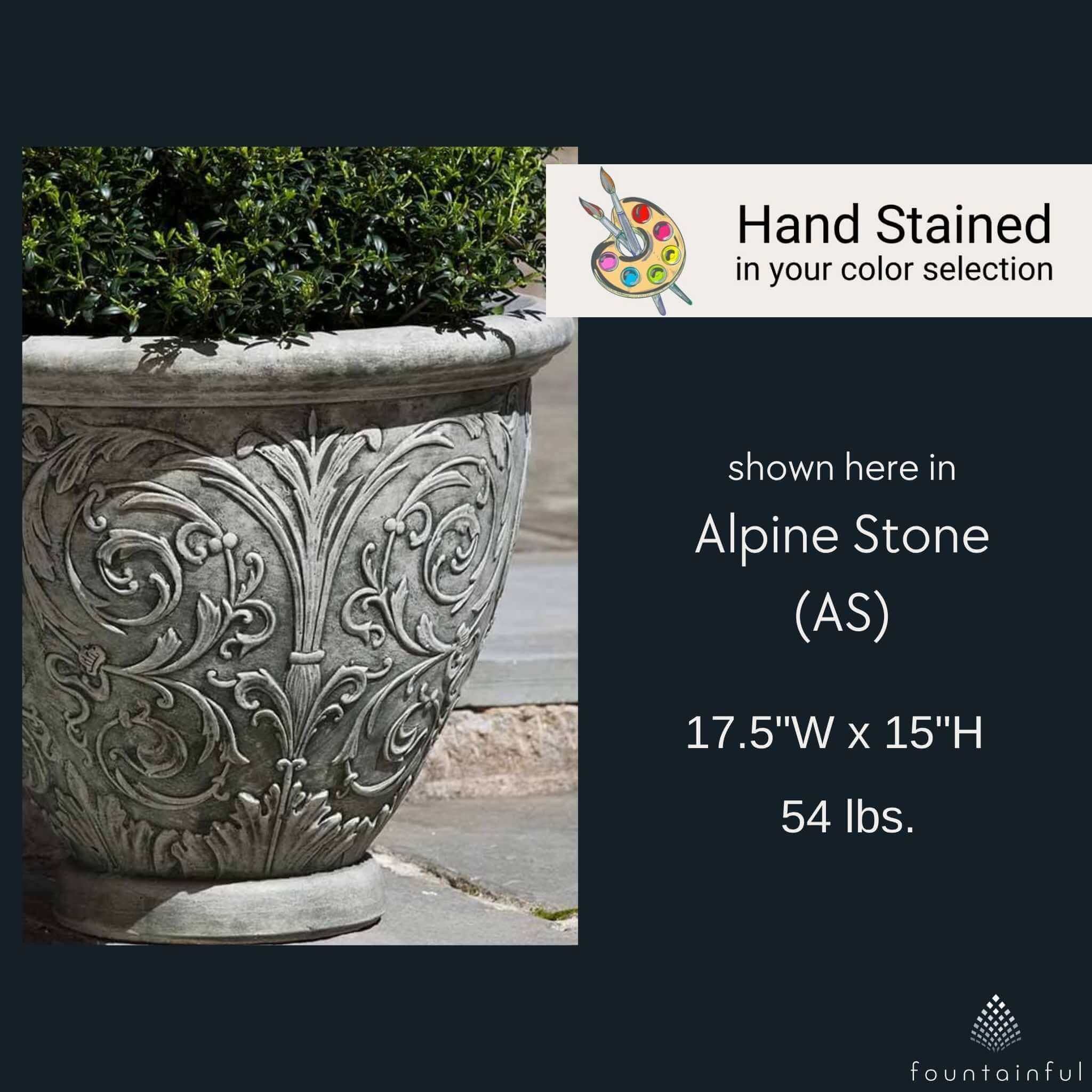 Arabesque Small Concrete Planter - Campania #P521