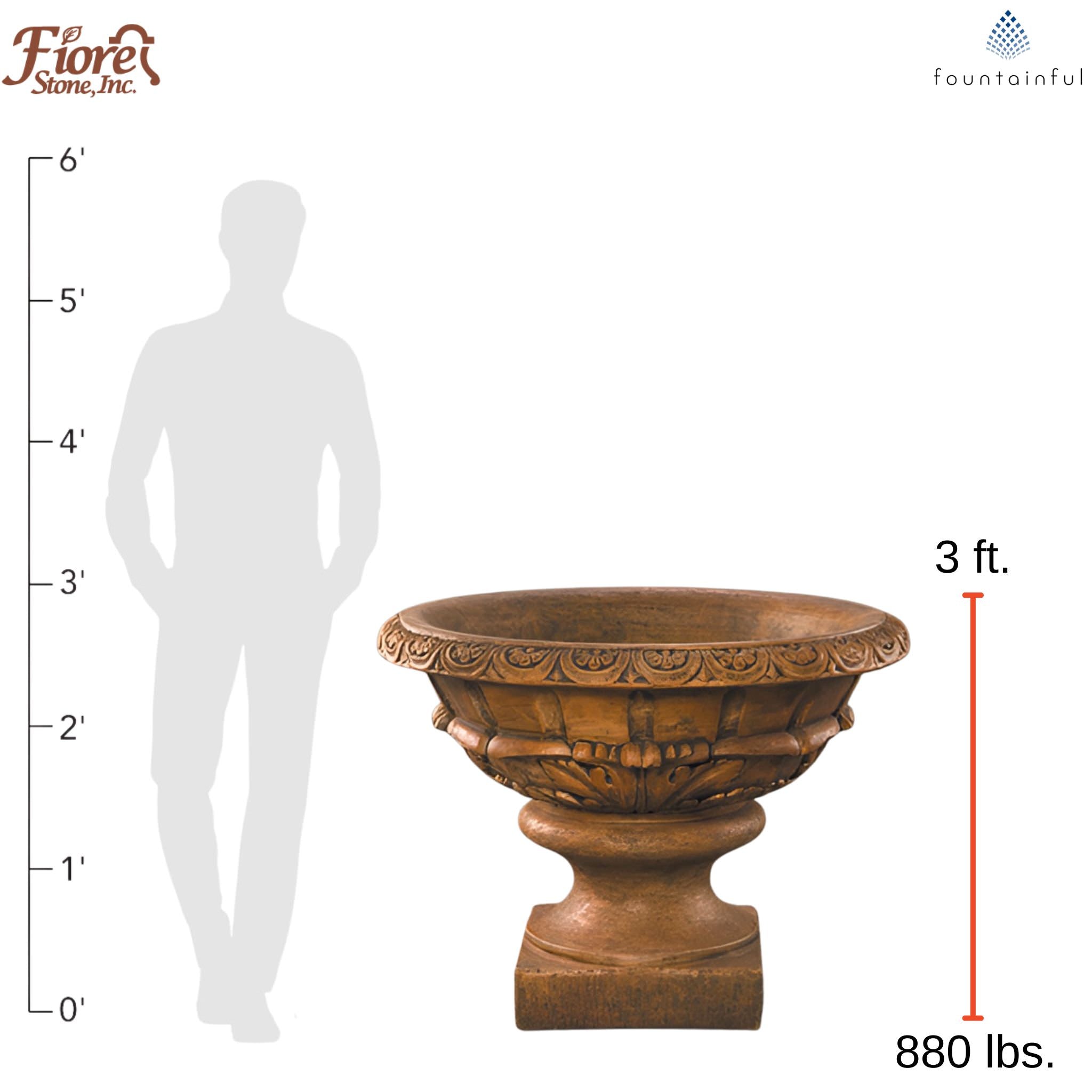 Roma XL Concrete Planter - Fiore #688