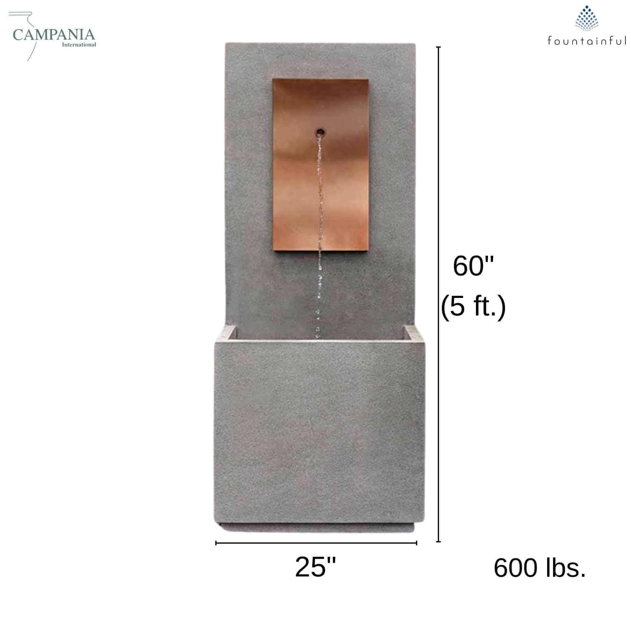 The MC1 Concrete Wall Fountain - Campania #FT331