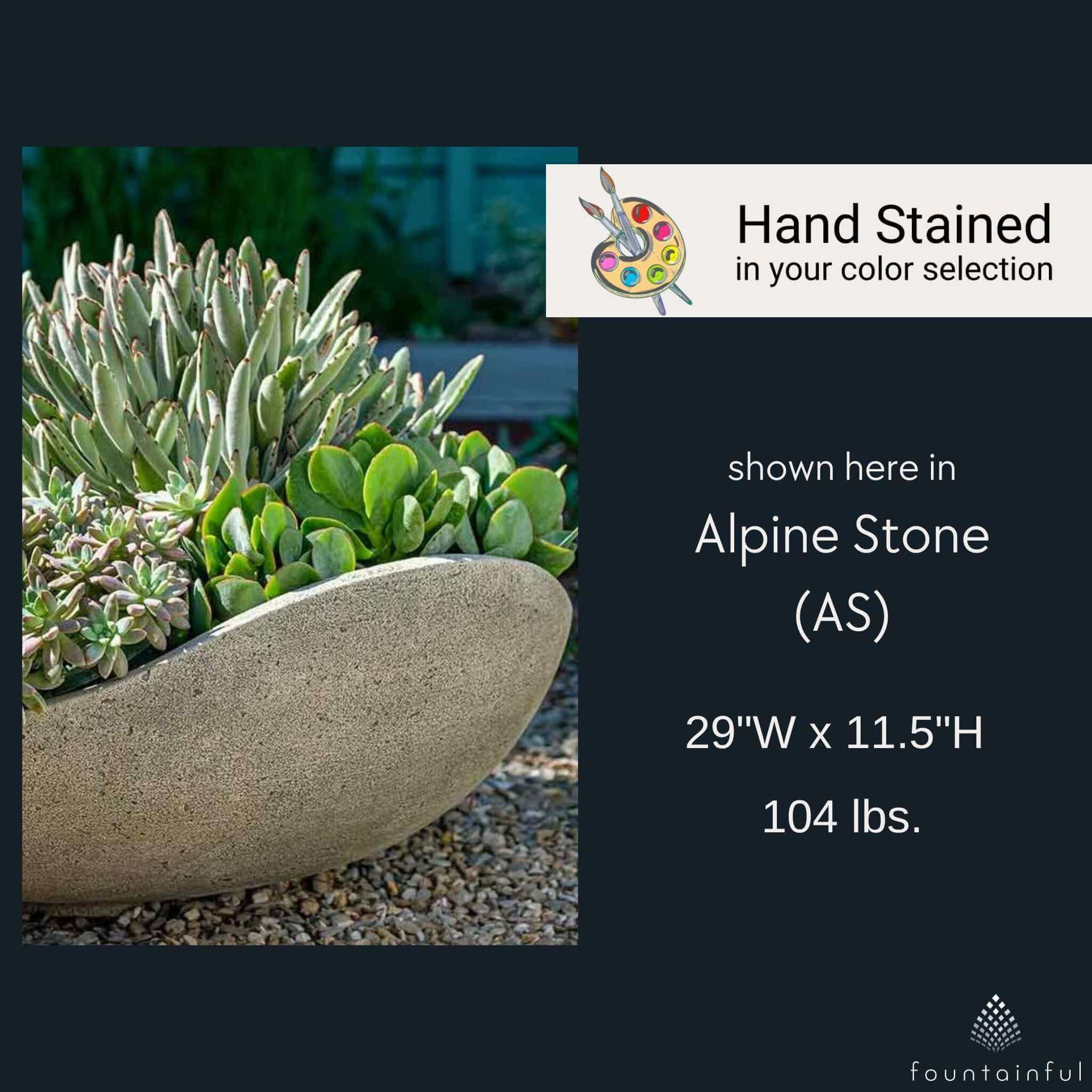 Wave Bowl Concrete Planter - Campania #P887