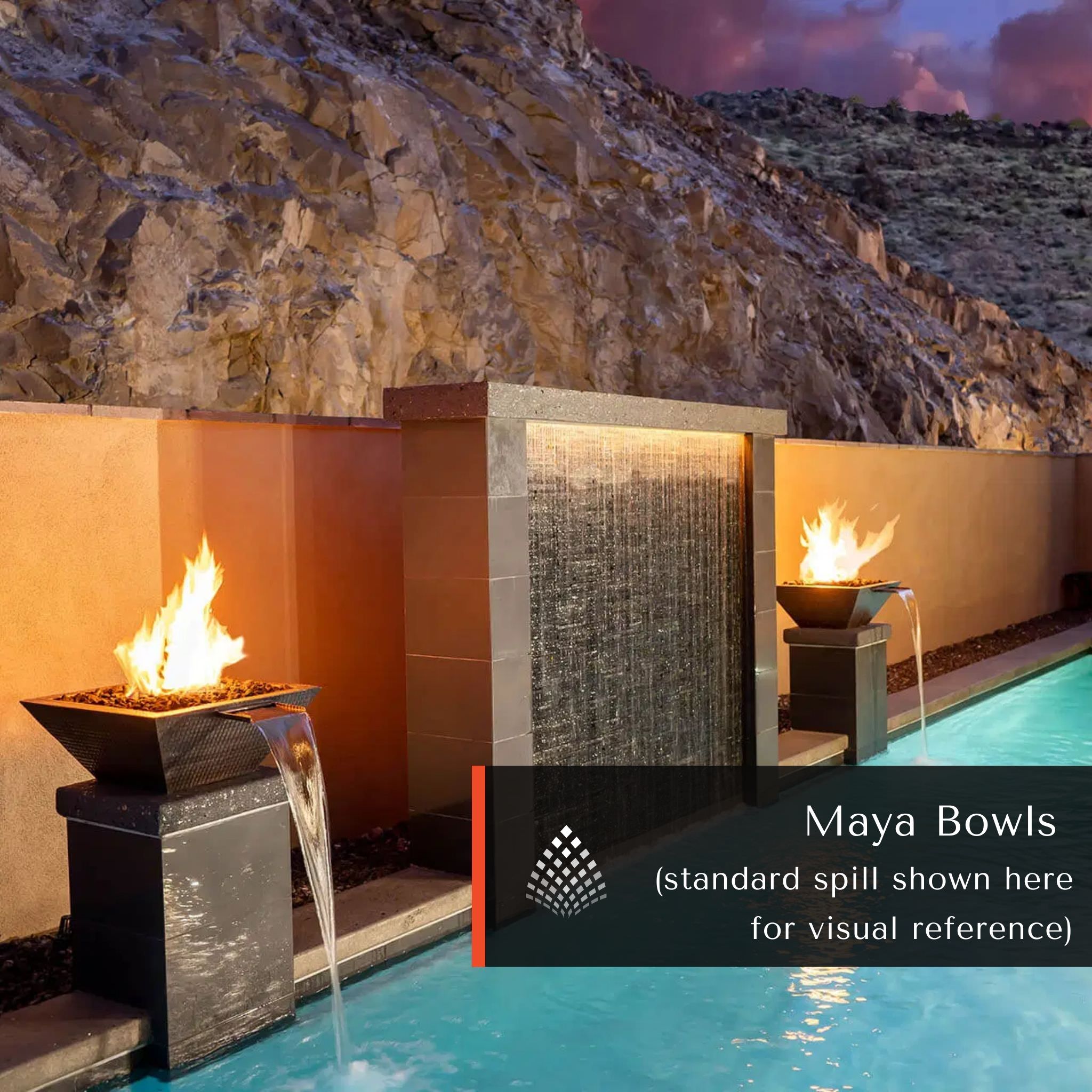 Maya 4-Way Spill Copper Fire & Water Bowl - The Outdoor Plus