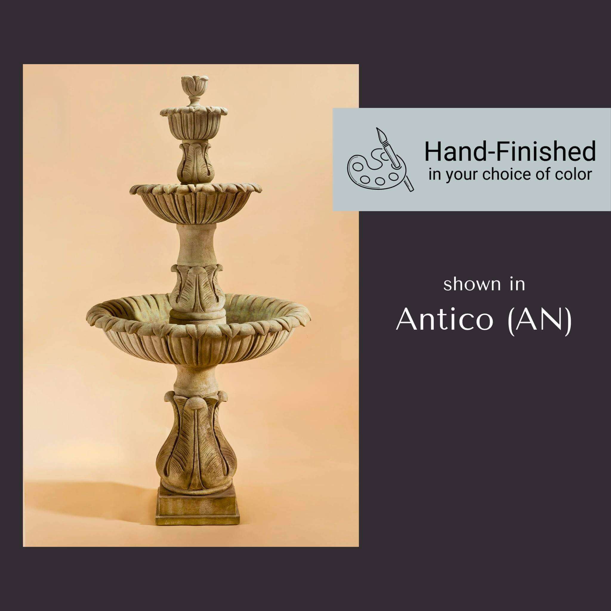 Altus Calanthia 3-Tier Concrete Fountain - Giannini #1682