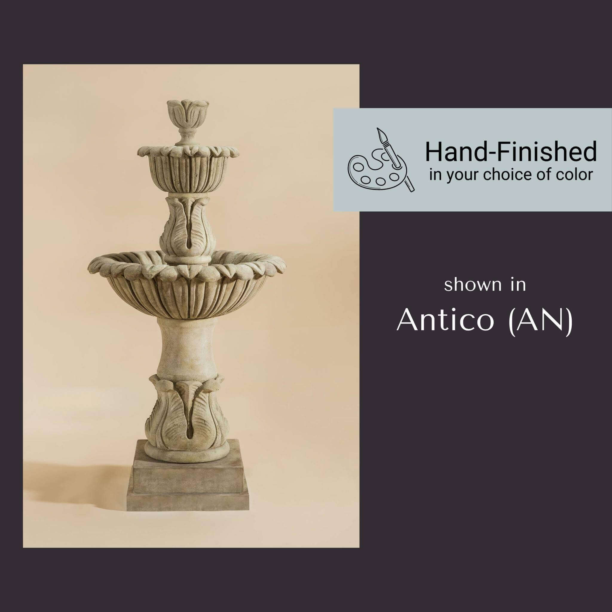 Calanthia 2-Tier Concrete Fountain - Giannini #1683