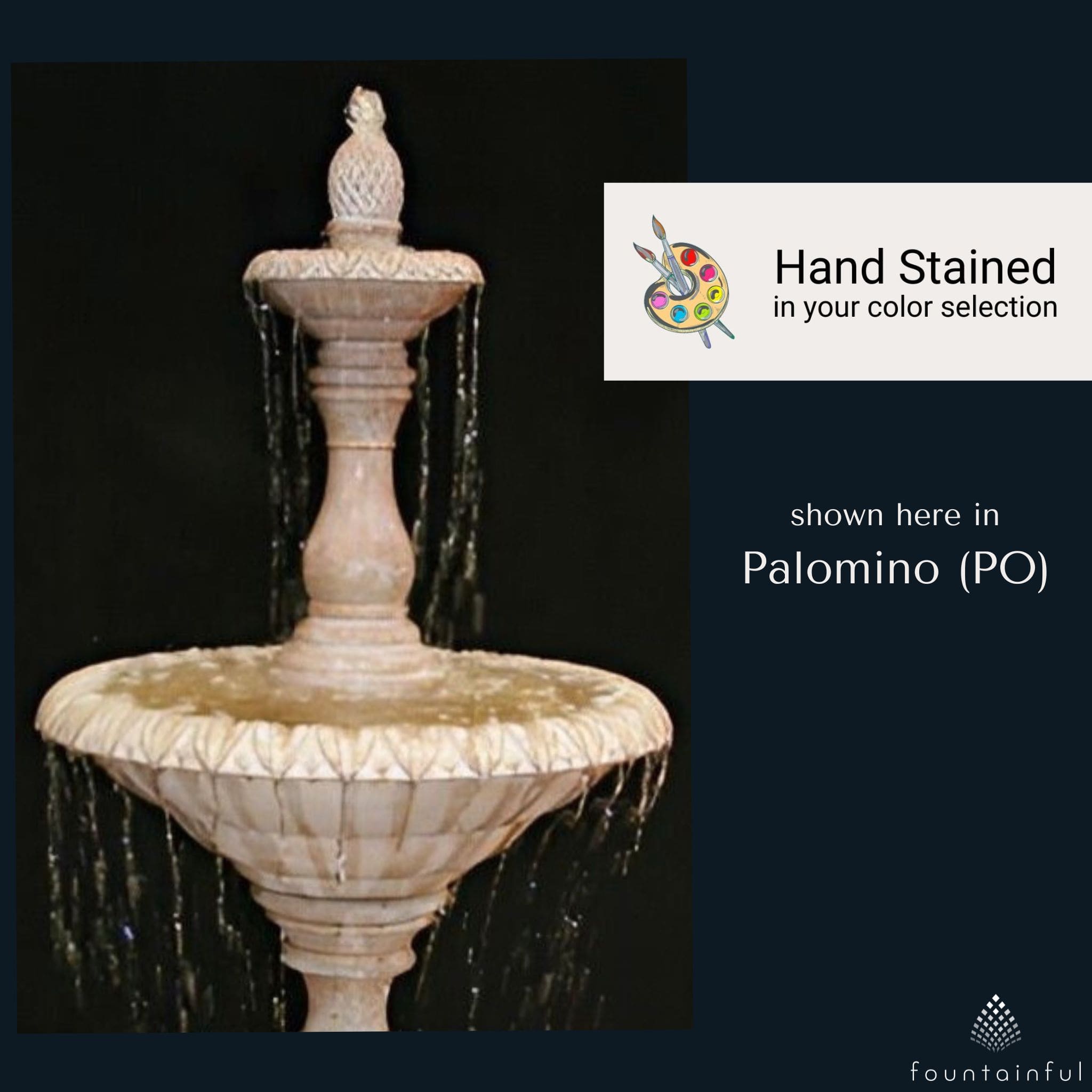 Four Seasons 2-Tier Fountain w/46"Basin - Fiore #2088F46