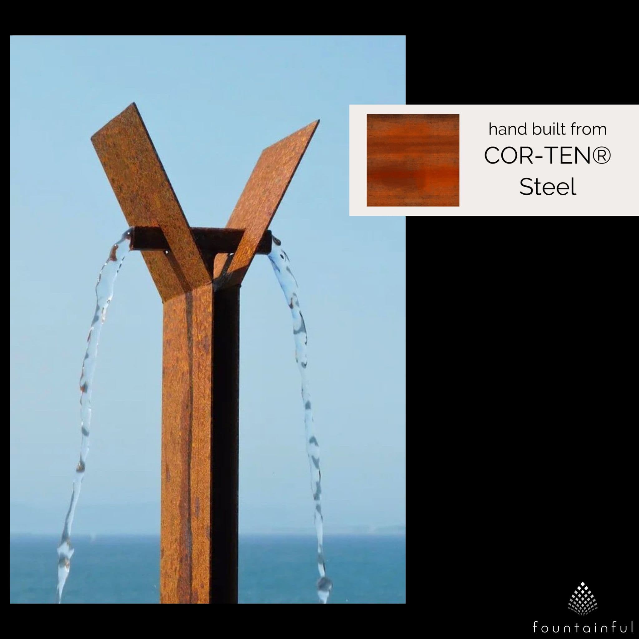 Y2 Modern Fountain in Steel