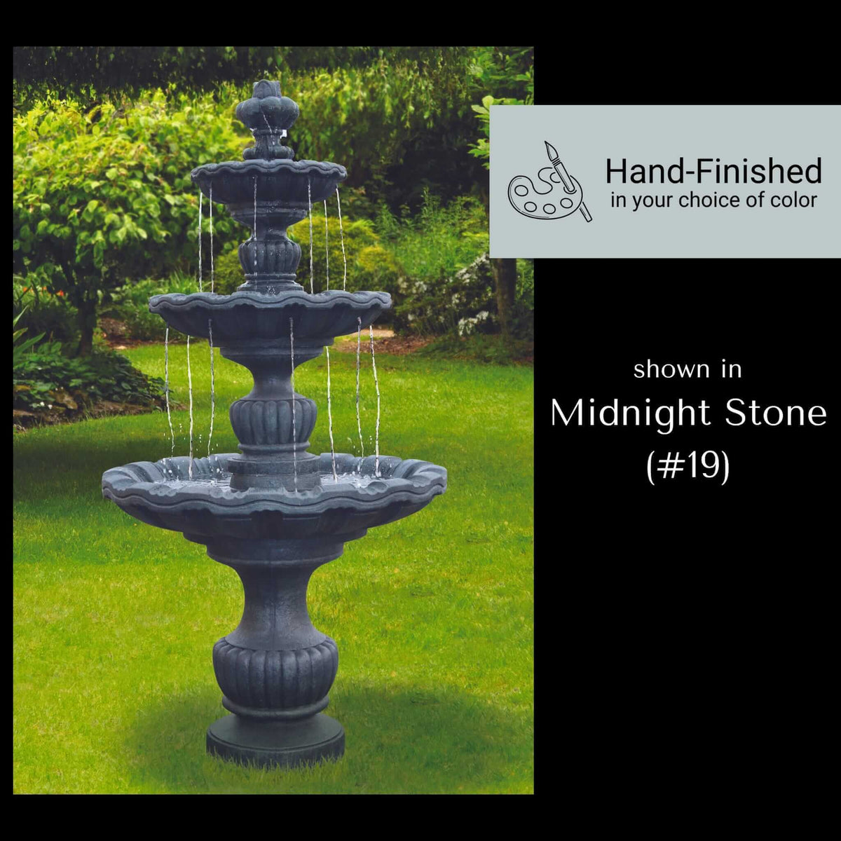 Savonabella 3-Tier Concrete Fountain - Massarellis #3838