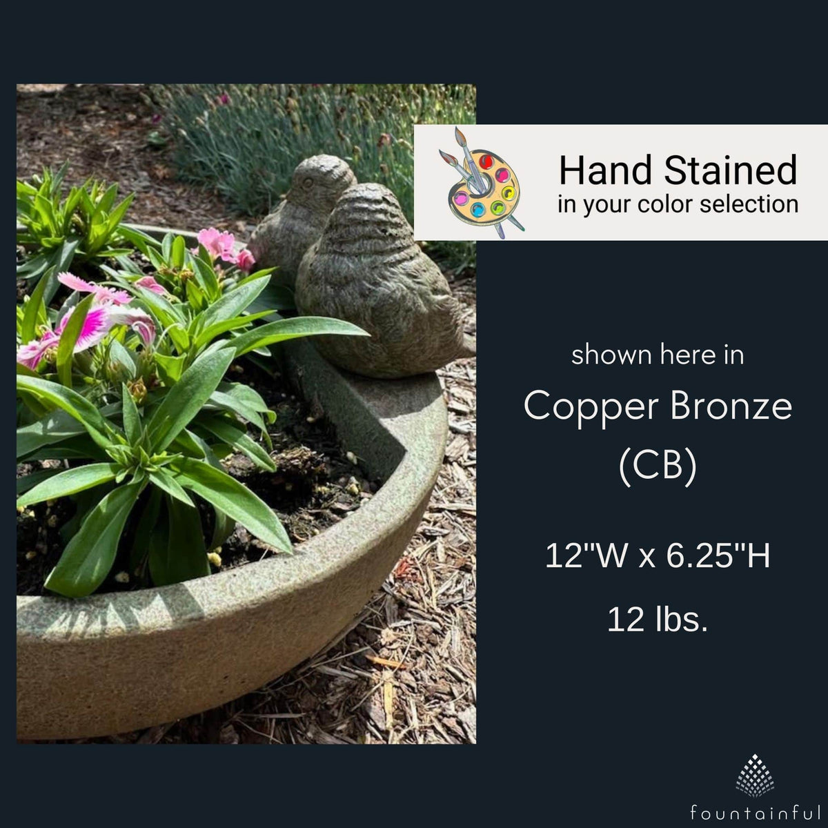 Lovebird Concrete Bowl Planter - Campania #P900