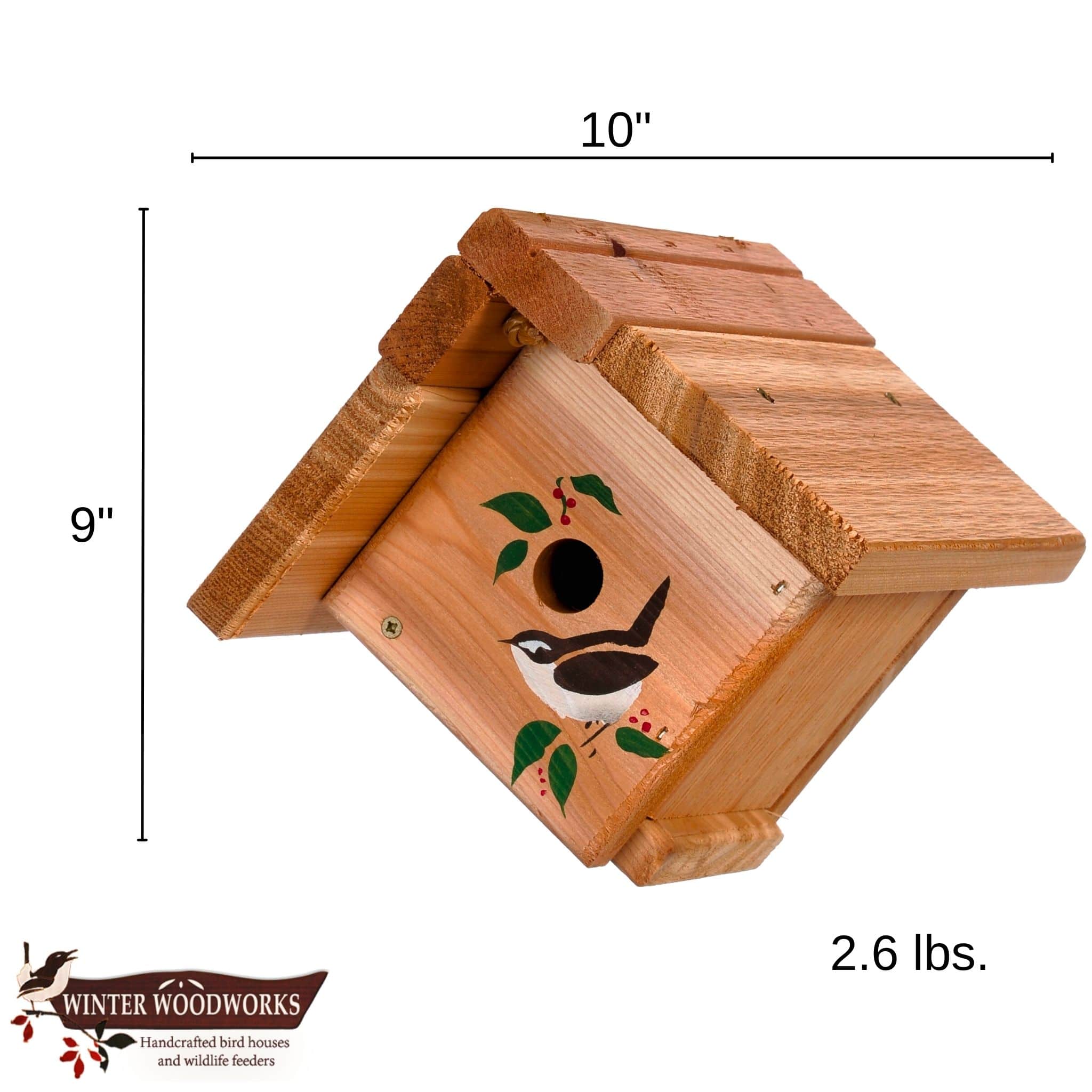 Wren Hanging Birdhouse - Cedar Wood | Winter Woodworks