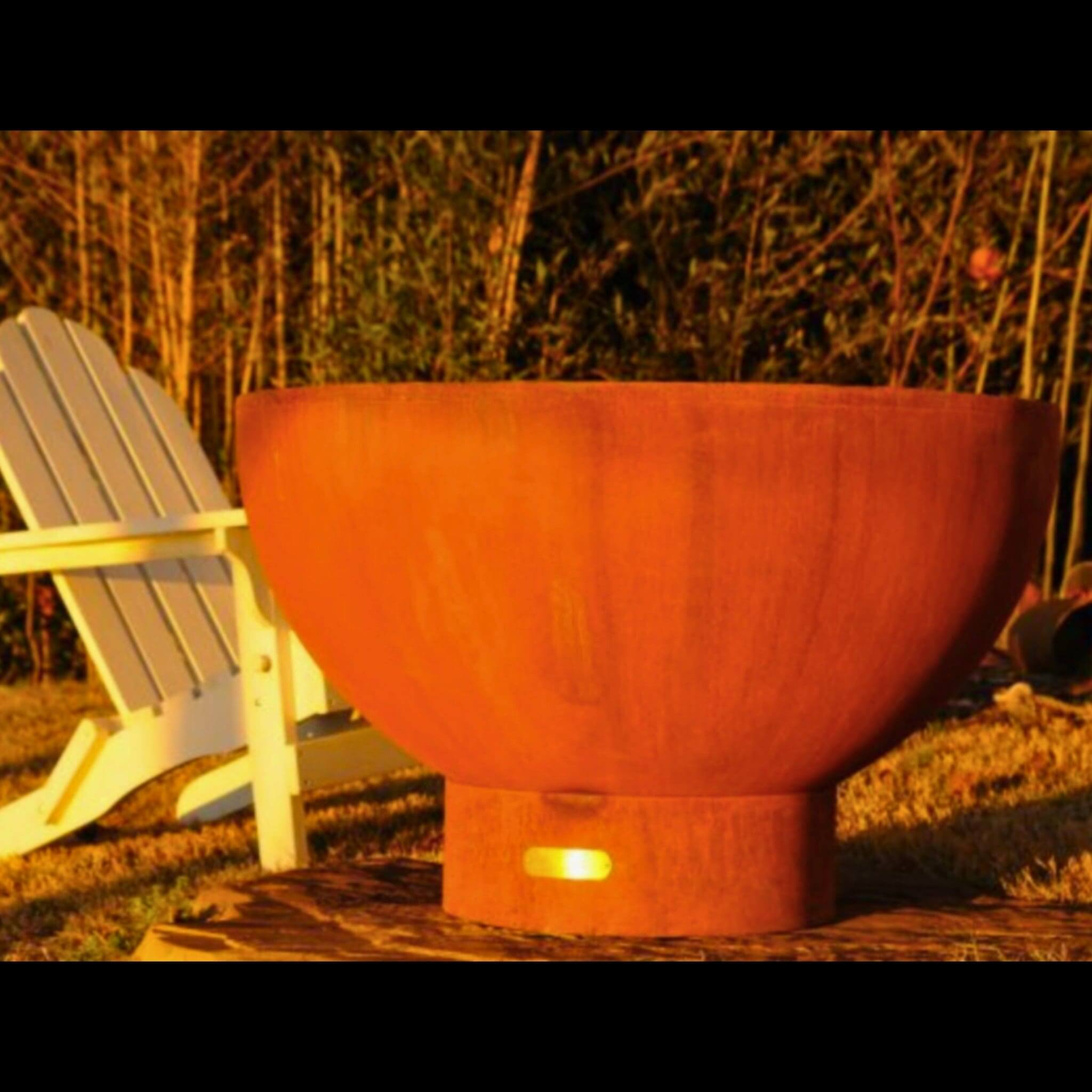 Crater Wood Burning Fire Pit in Steel - Fire Pit Art