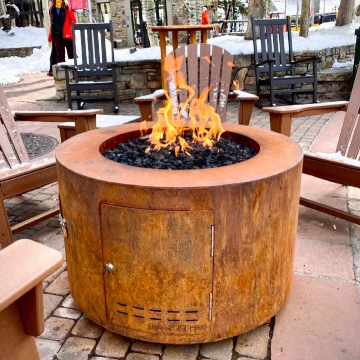 Beverly Gas Fire Pit in Luxury Metals - Outdoor Plus