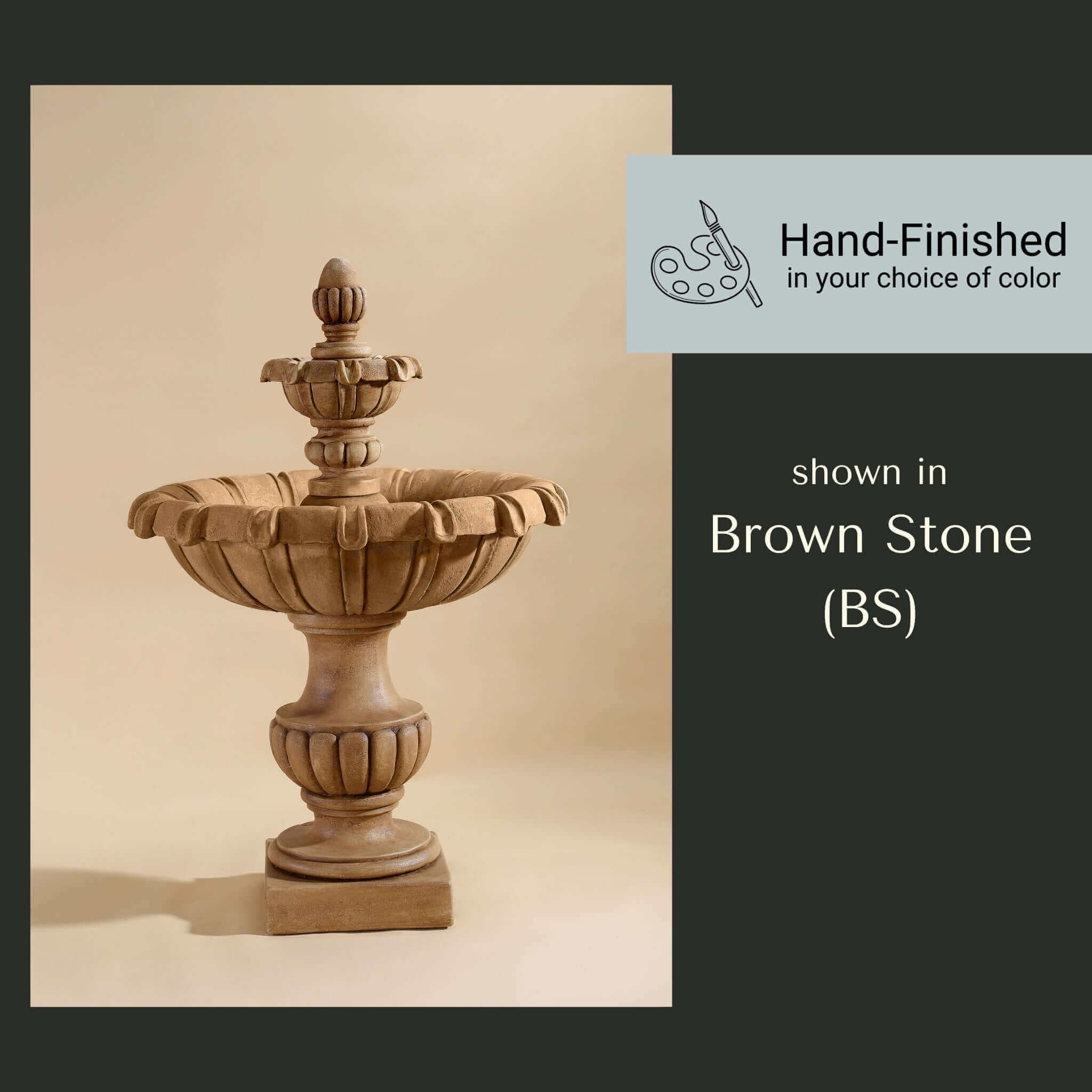 Petite Grand Chateau 2-Tier Concrete Fountain - Giannini #1695