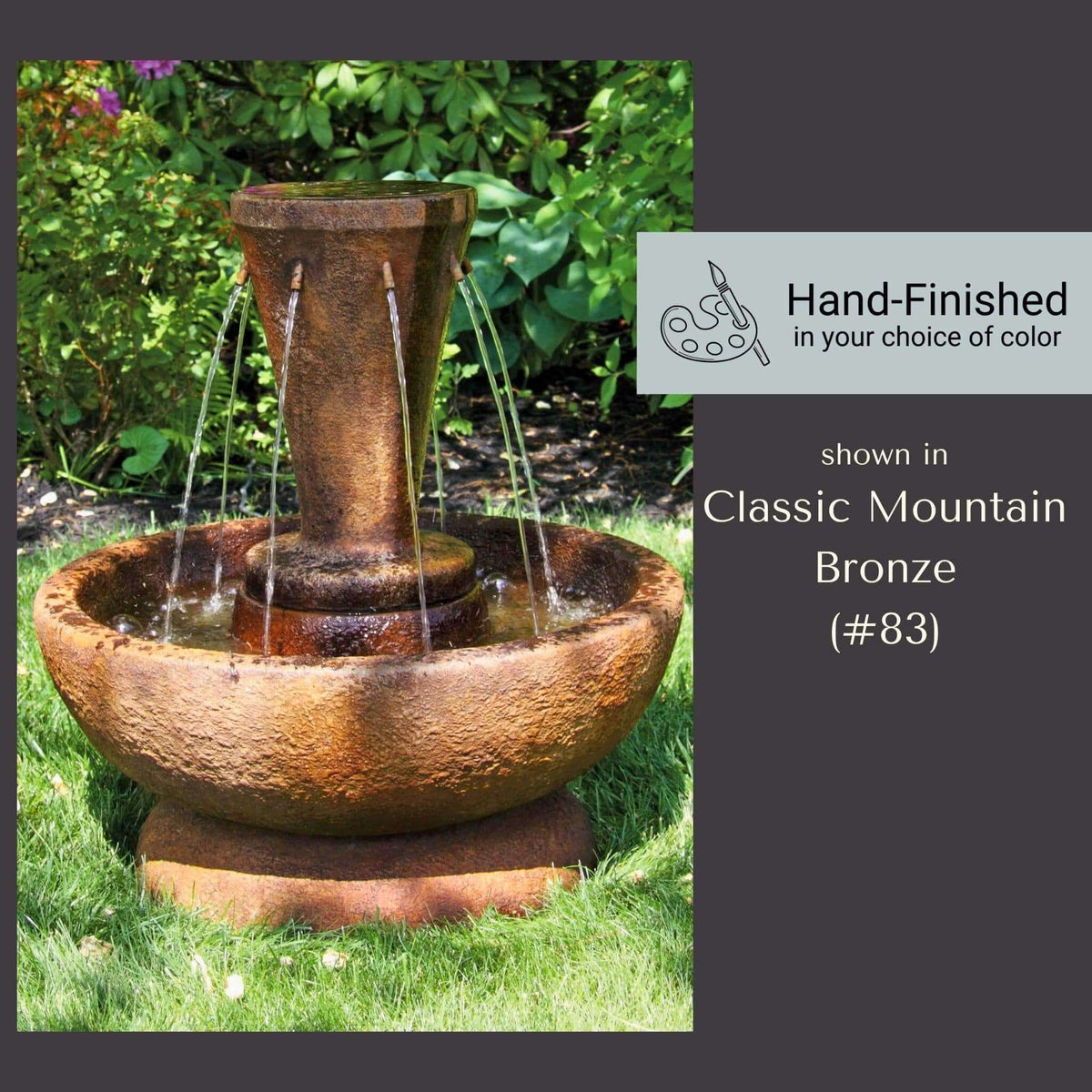 Falling Waters Concrete Fountain - Massarellis #3753