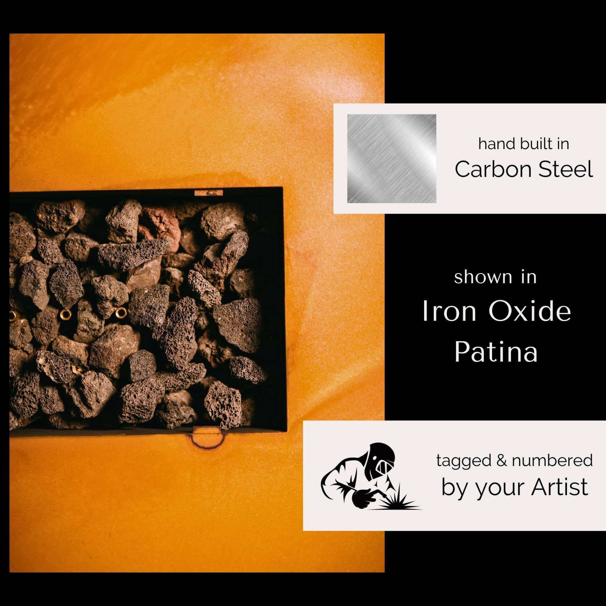 Linear Series Gas Fire Pit in Steel - Fire Pit Art