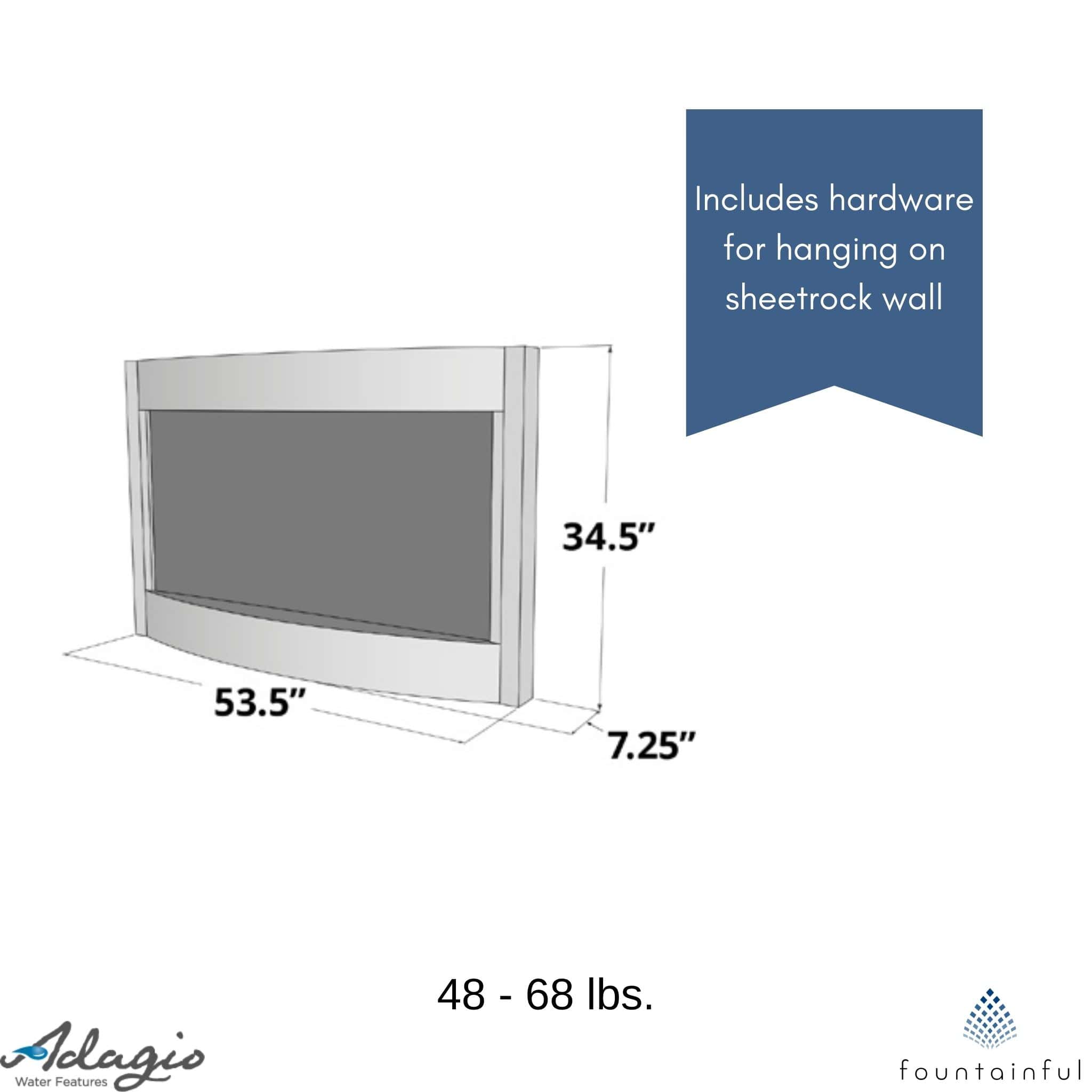 Calming Waters Mounted Water Wall Fountain - Adagio
