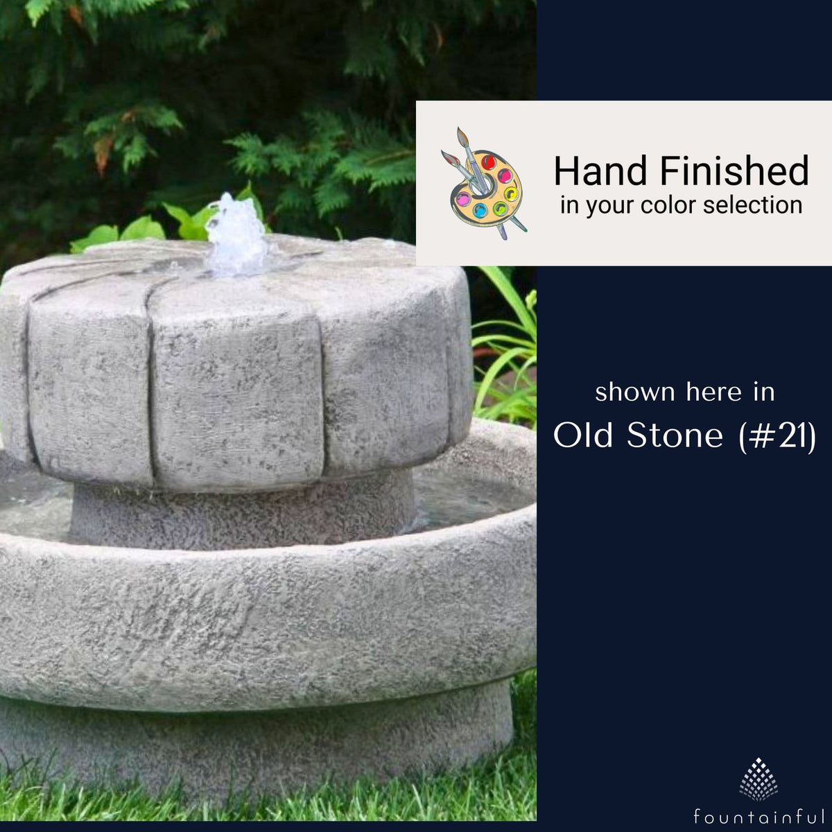 Concrete "Millstone" Fountain - Massarellis #3505