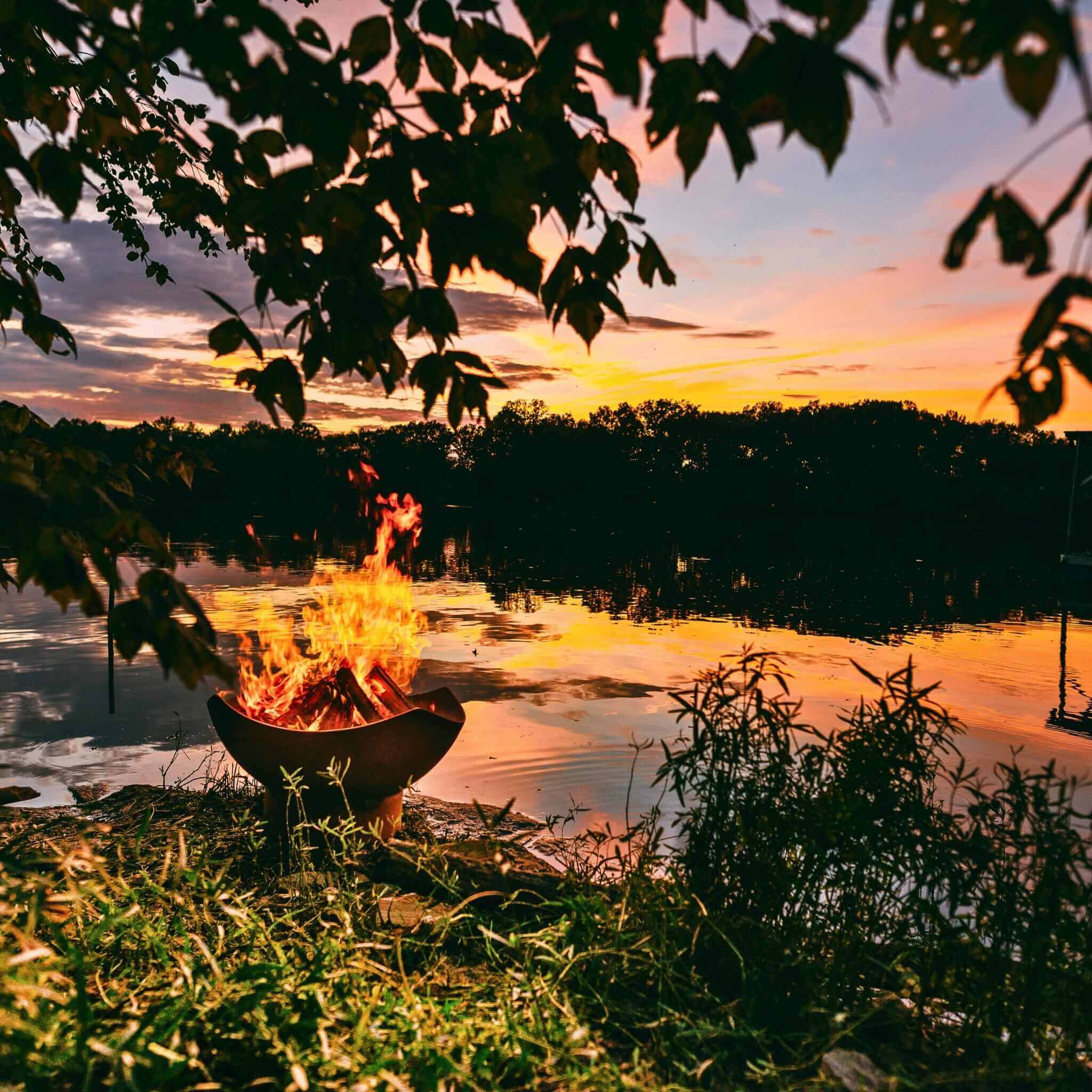 Manta Ray Gas Fire Pit in Steel - Fire Pit Art