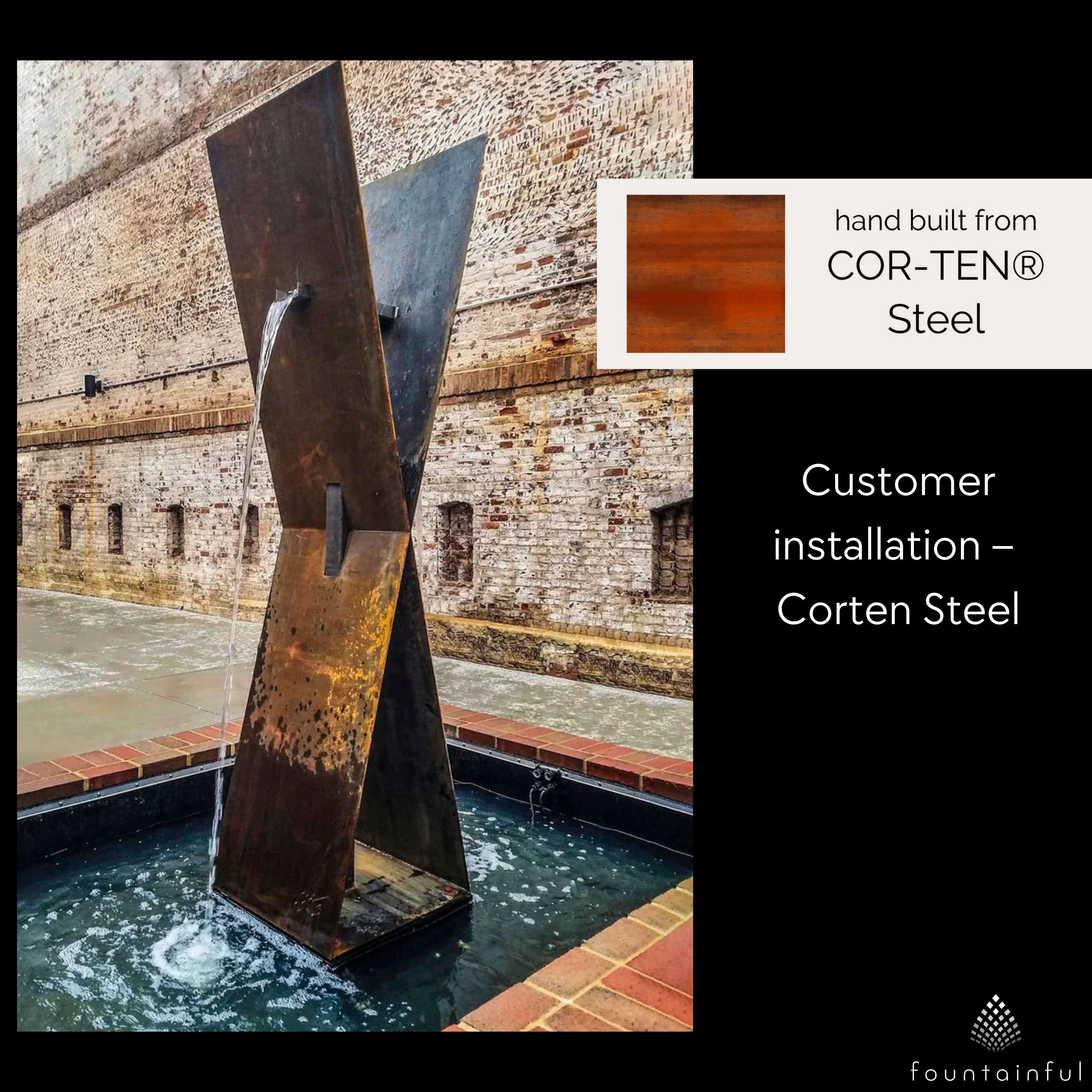 X1 Modern Fountain in Steel